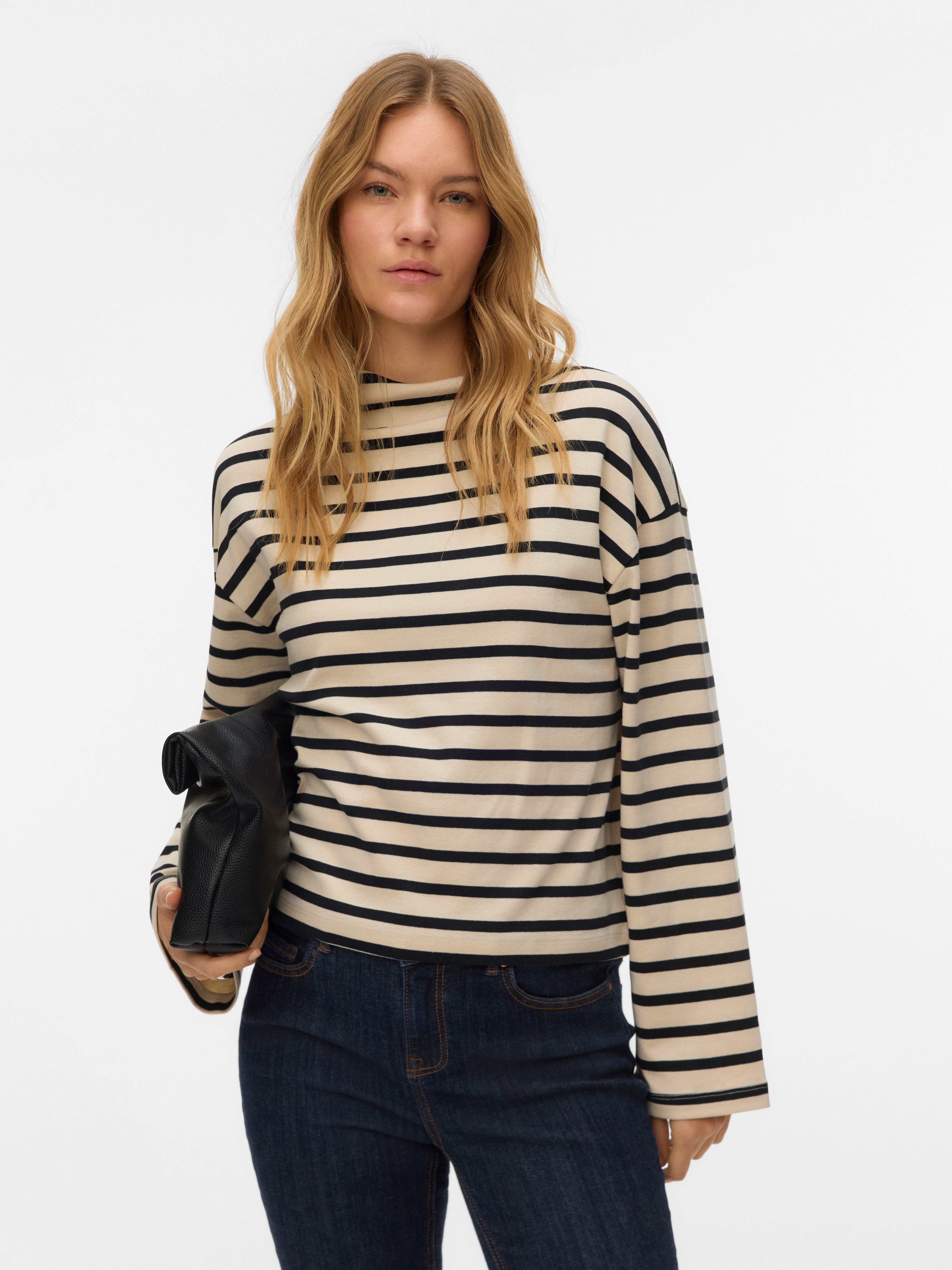 Langarmshirt VMURENA LS OVERSIZED FUNNEL NECK TOP JRS