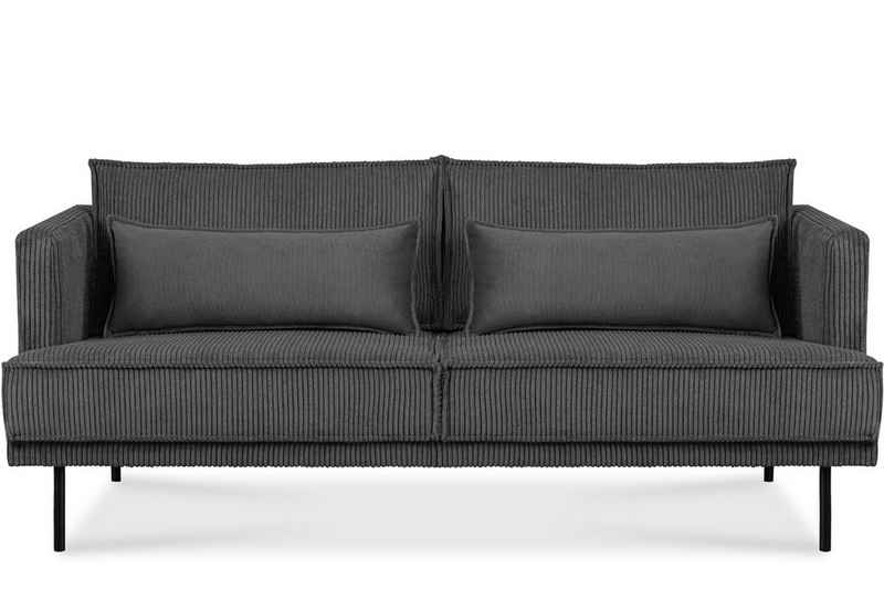 Konsimo 3-Sitzer GANZO Sofa 3-Personen, Wohnzimmersofa, mit Zierkissen, Loft-Stil