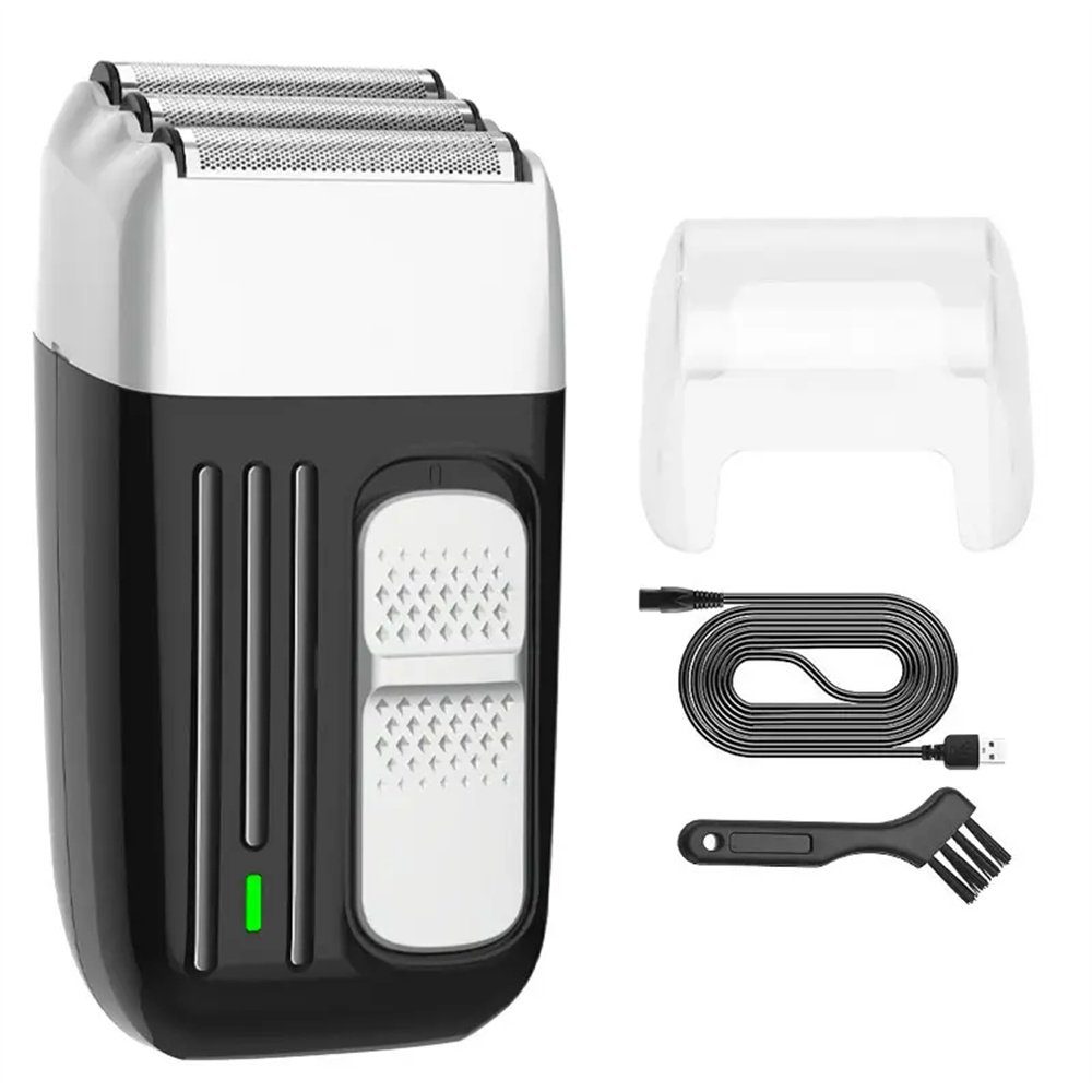 TUABUR Rasiermesser Elektrorasierer, für Haar und Bart, tragbar und wiederaufladbar Schwarz | Rasiermesser