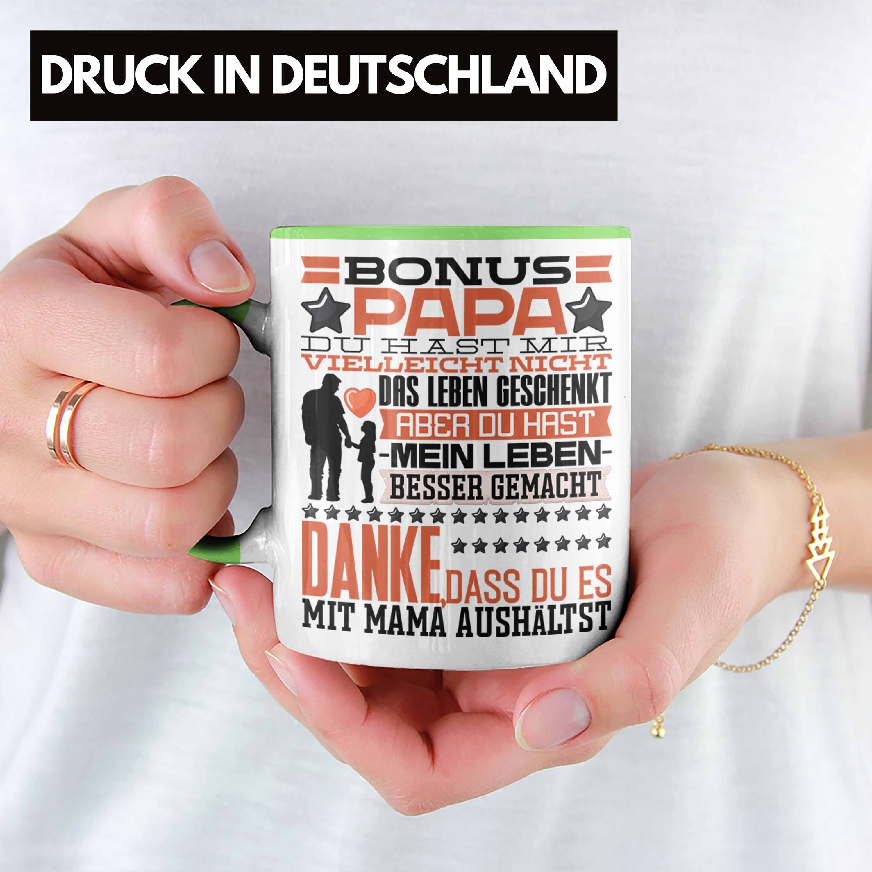 Tasse von Tocht Tasse Trendation Stiefpapa Geschenkidee Bonus Papa Grün Stiefvater Geschenk