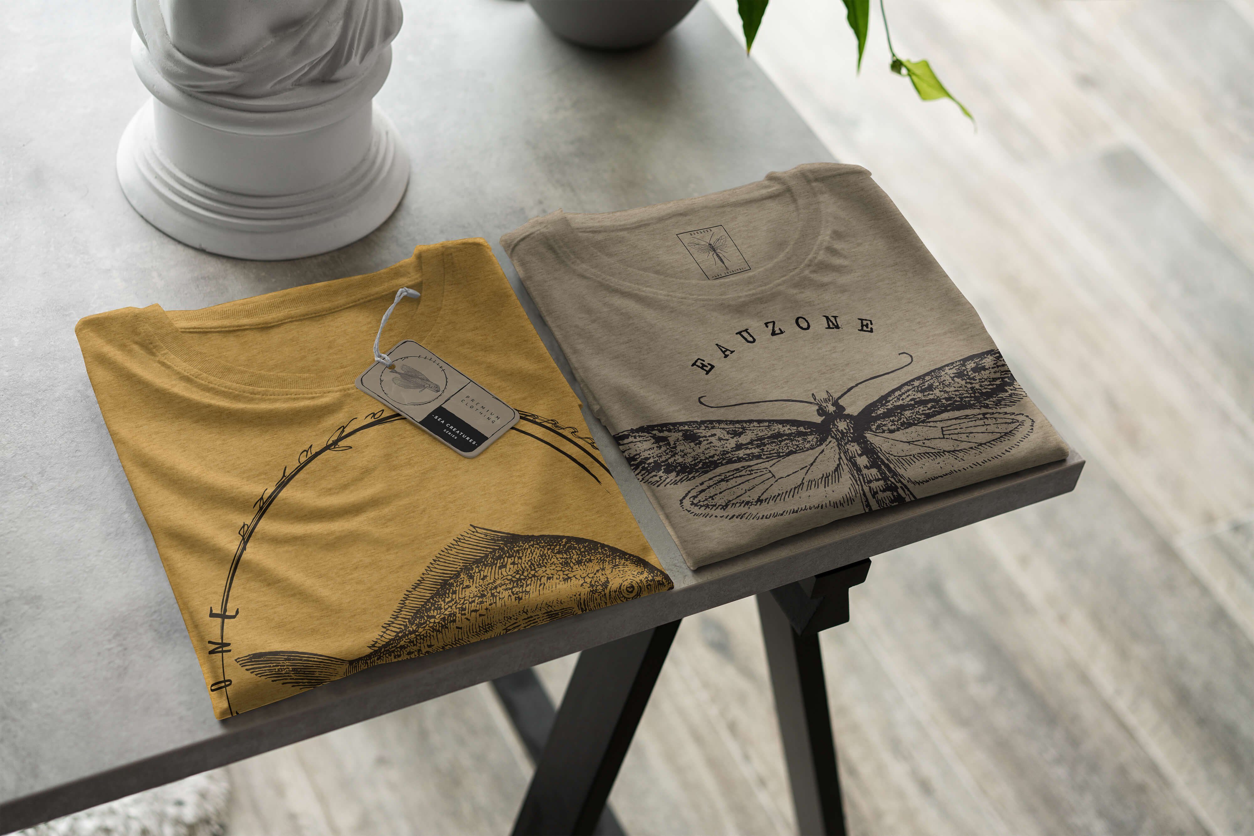 sportlicher Sinus Tiefsee Serie: feine Sea Fische / T-Shirt Schnitt T-Shirt Art Gold - Sea Antique 069 Struktur und Creatures,