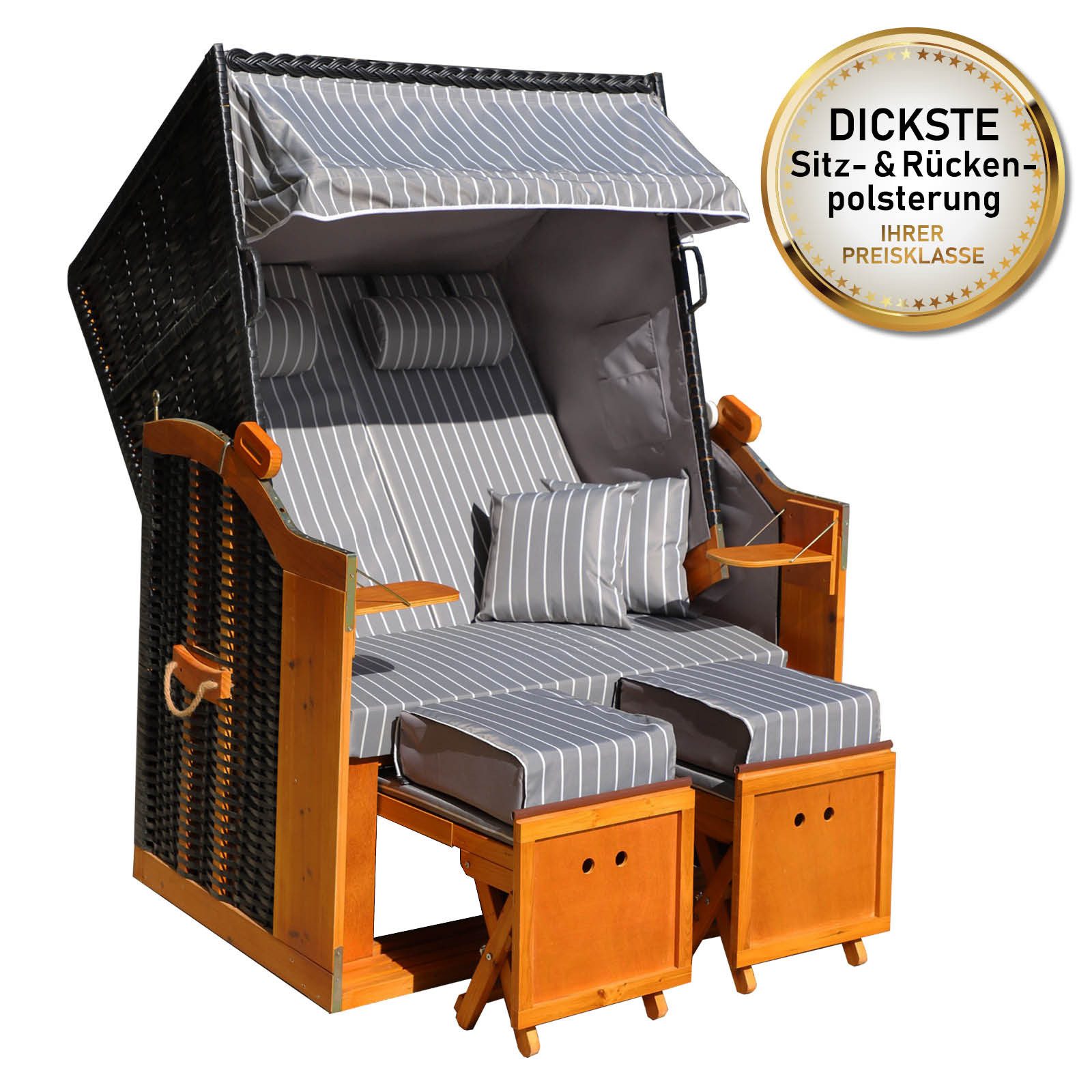 BRAST Strandkorb für 2 Personen, 120cm breit, 5 Designs, BxTxH: 120x79x150 günstig online kaufen