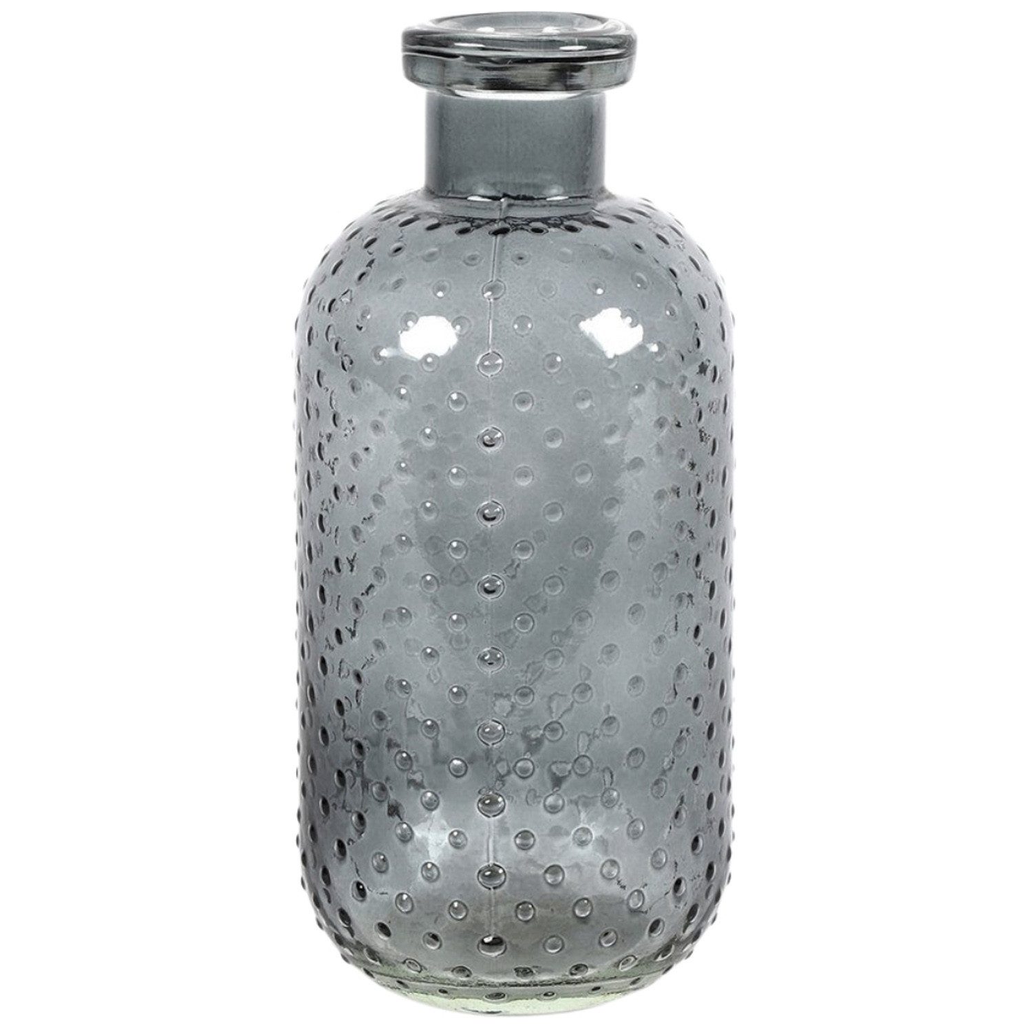 Marrakesch Orient & Mediterran Interior Tischvase Aesthetic Deko Vase Blumenvase Missy Grau (1 St), Handarbeit