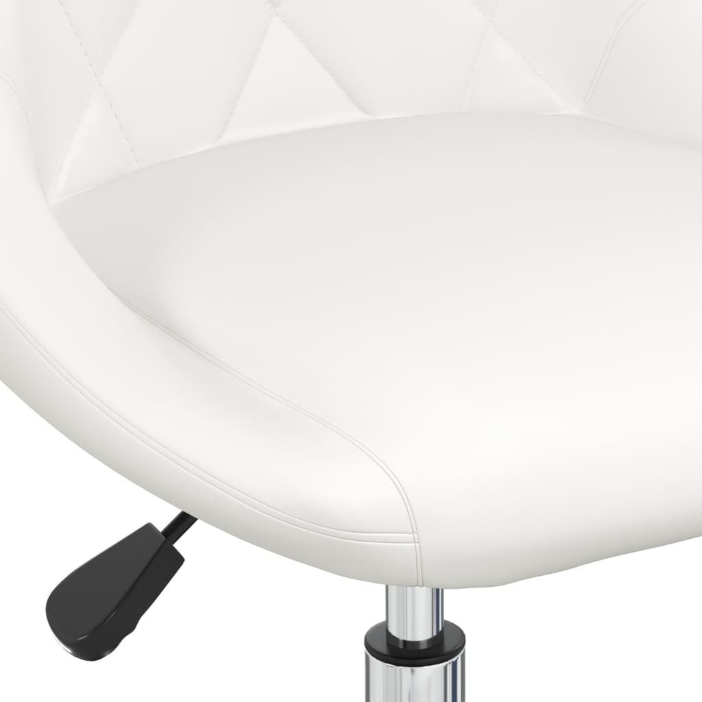 2 Esszimmerstühle | Weiß Weiß St) Weiß Esszimmerstuhl (2 Stk. vidaXL Drehbar Kunstleder