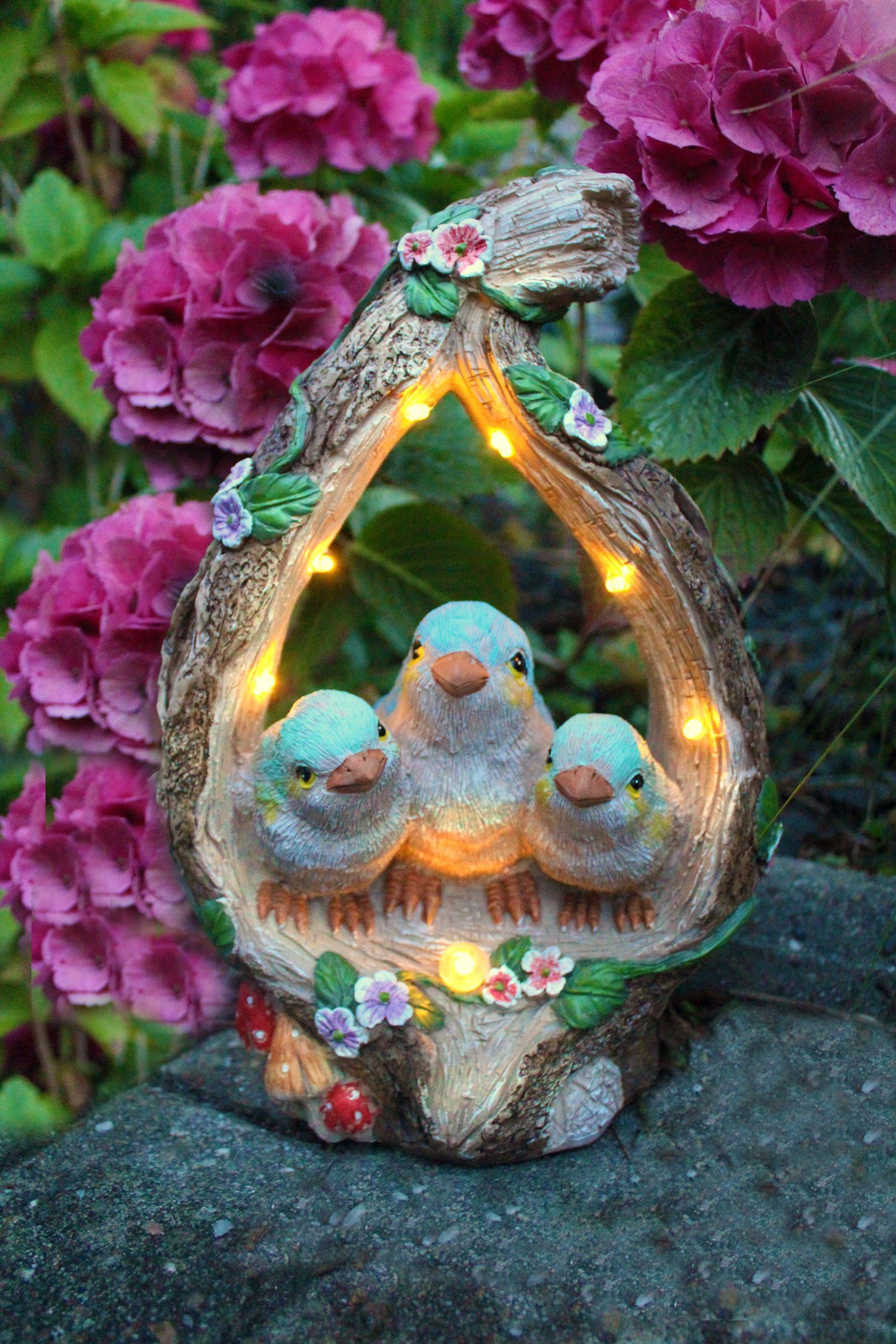 Arnusa Gartenfigur Solar Gartendekoration Baumstamm mit günstig online kaufen