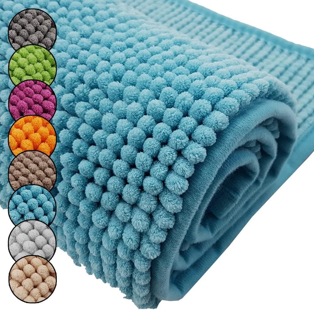 Waidmeister Badematte Badematte Chenille – rutschfeste & Waschbare Badezimmermatte, rutschhemmend beschichtet, Polyester