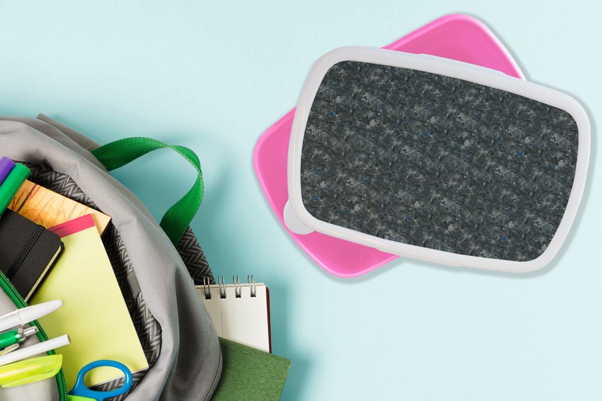 MuchoWow Granit Kunststoff Mädchen, Brotdose Kinder, Muster, Textur - - Kunststoff, rosa (2-tlg), Erwachsene, Lunchbox Snackbox, Brotbox für