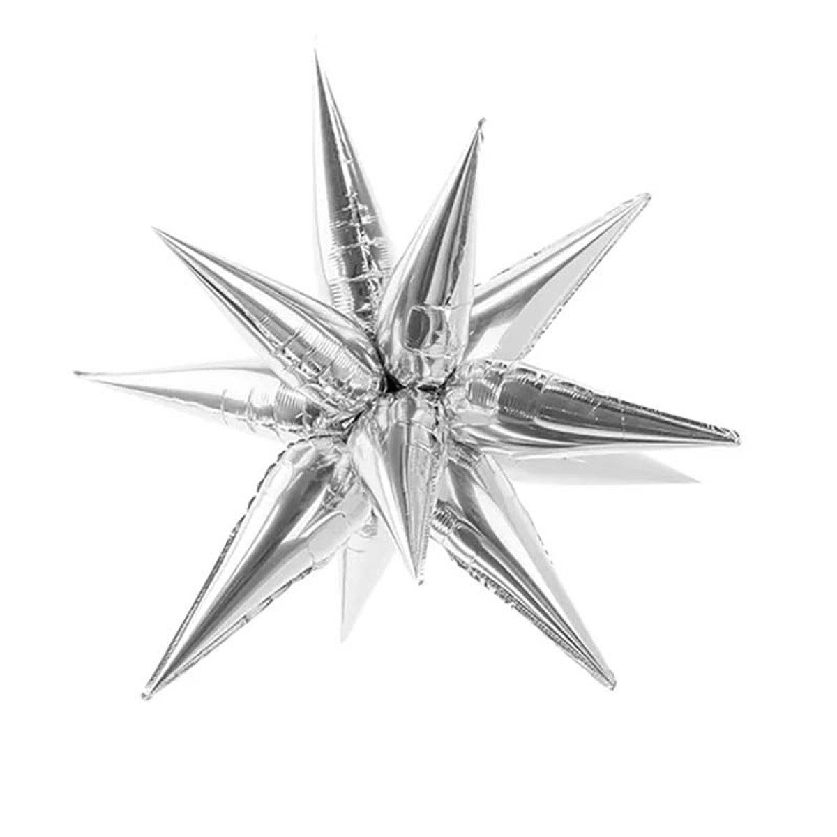 partydeco Dekoobjekt Dekoelement Stern Folie glänzend ca.70cm Silber