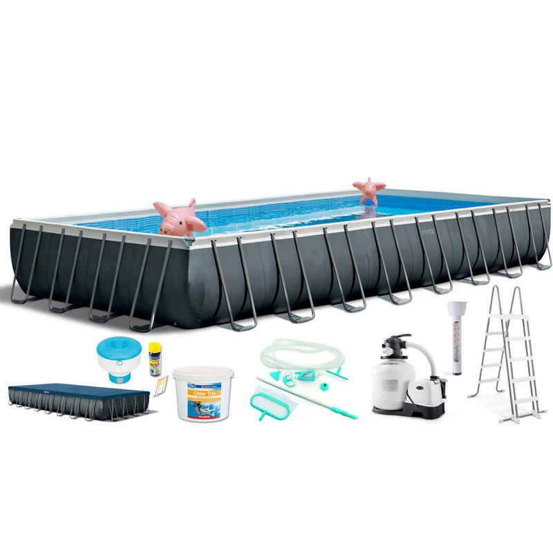 Intex Pool Großes Pool Paket: 26374GN - Ultra XTR Frame Pool (975x488x132cm)
