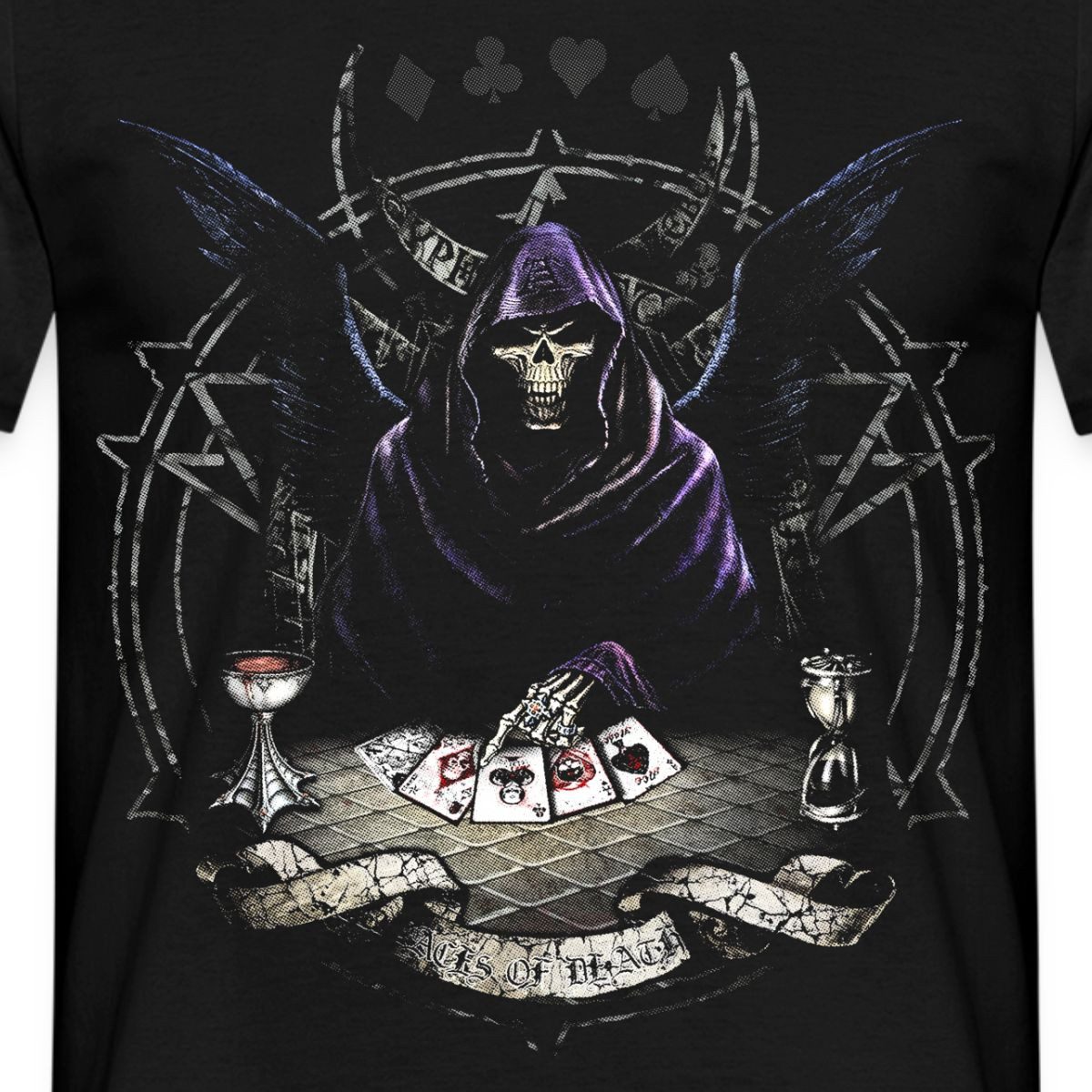 Spreadshirt T-Shirt Alchemy England Aces of Death Ass Des Todes Karte Männer T-Shirt (1-tlg)