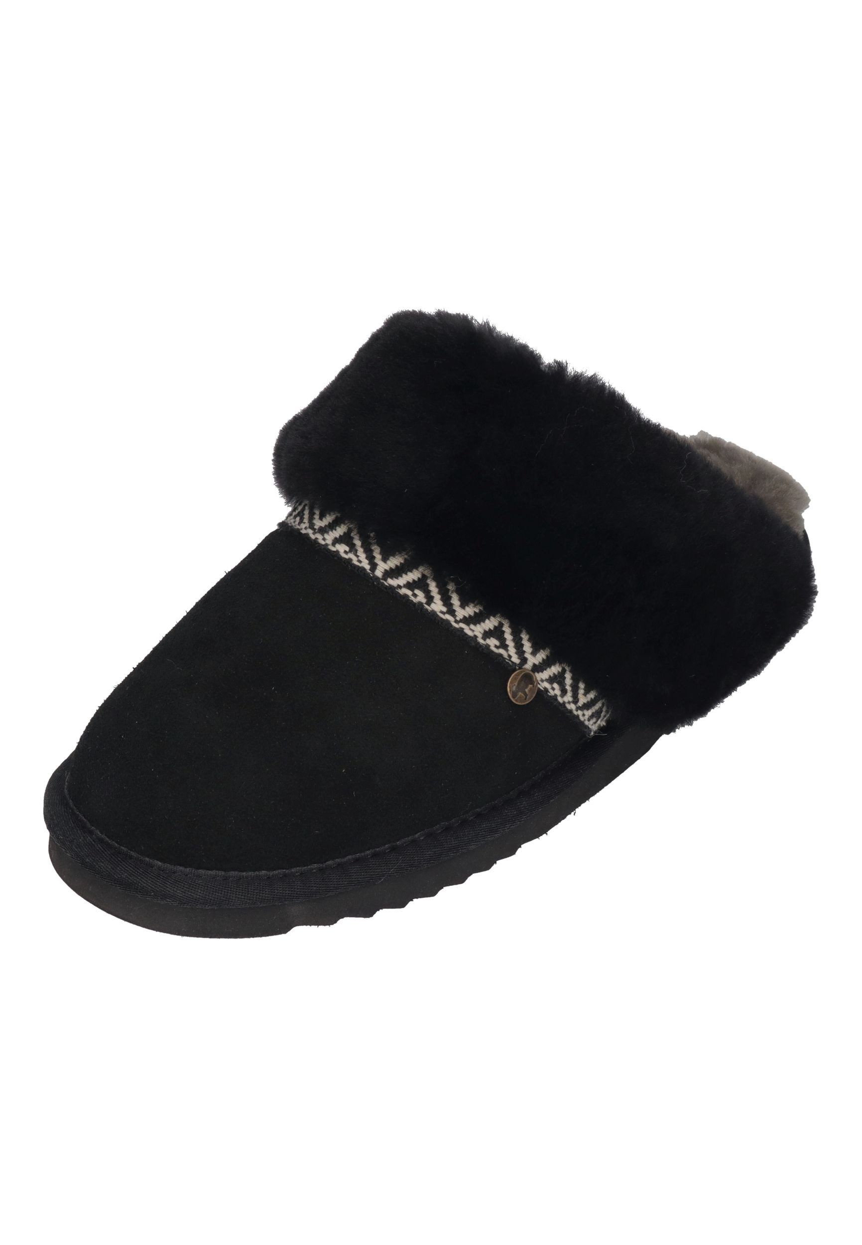WARMBAT FLURRY SUEDE TAPE Hausschuh Black