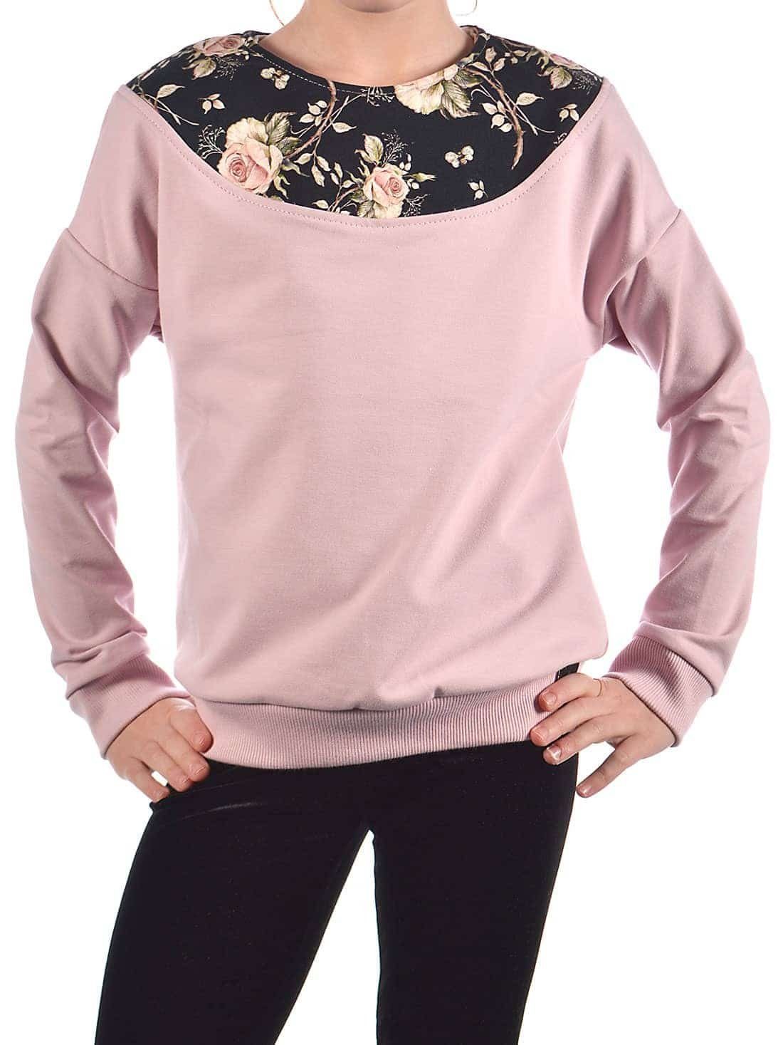 KMISSO Sweatshirt Mädchen Pullover mit Motiv (1-tlg) Rosa