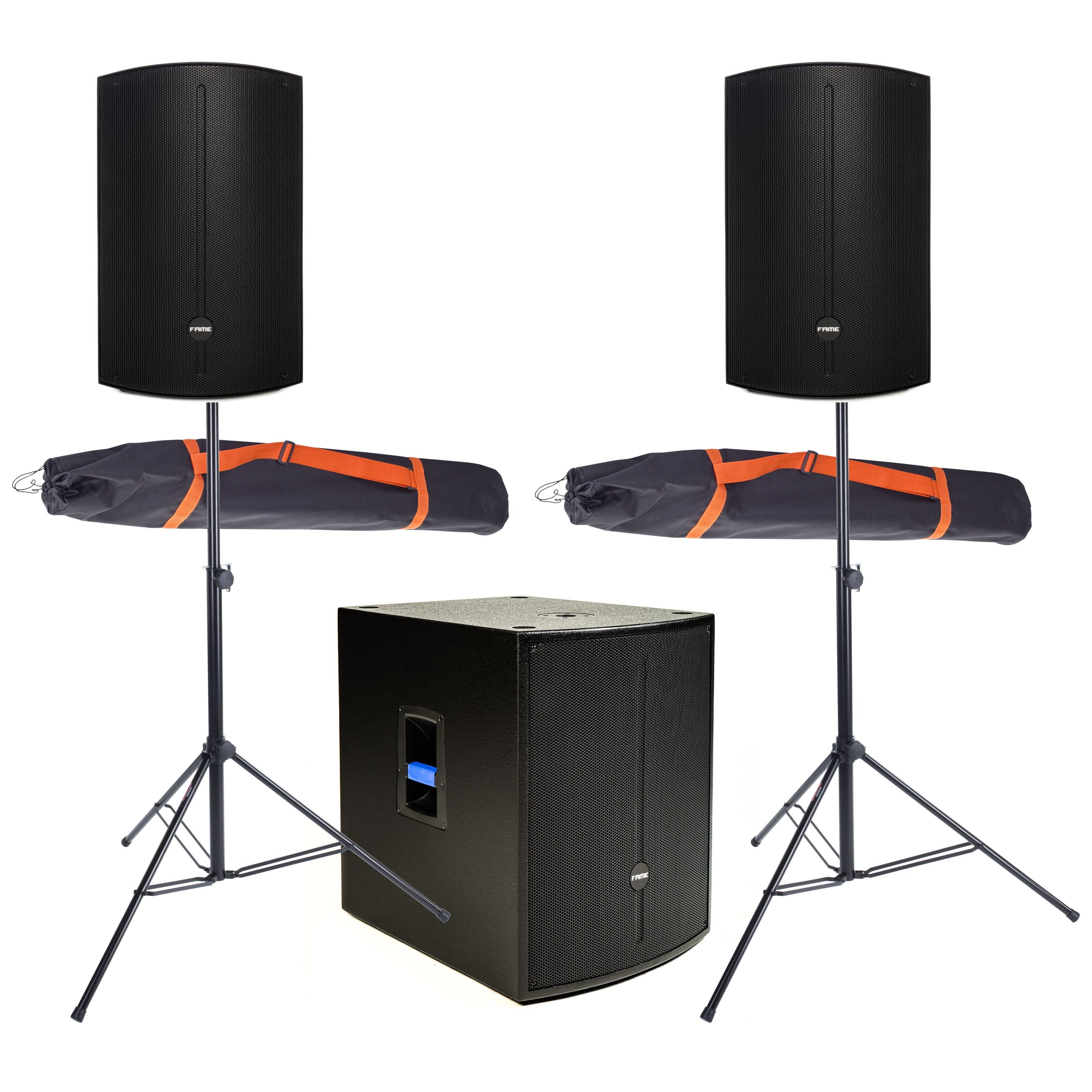 Fame Audio Challenger 15a 15 Aktiv Lautsprecher Fame Audio Lautsprechersystem (Discovery 15A, Discovery 18AS, Aktive