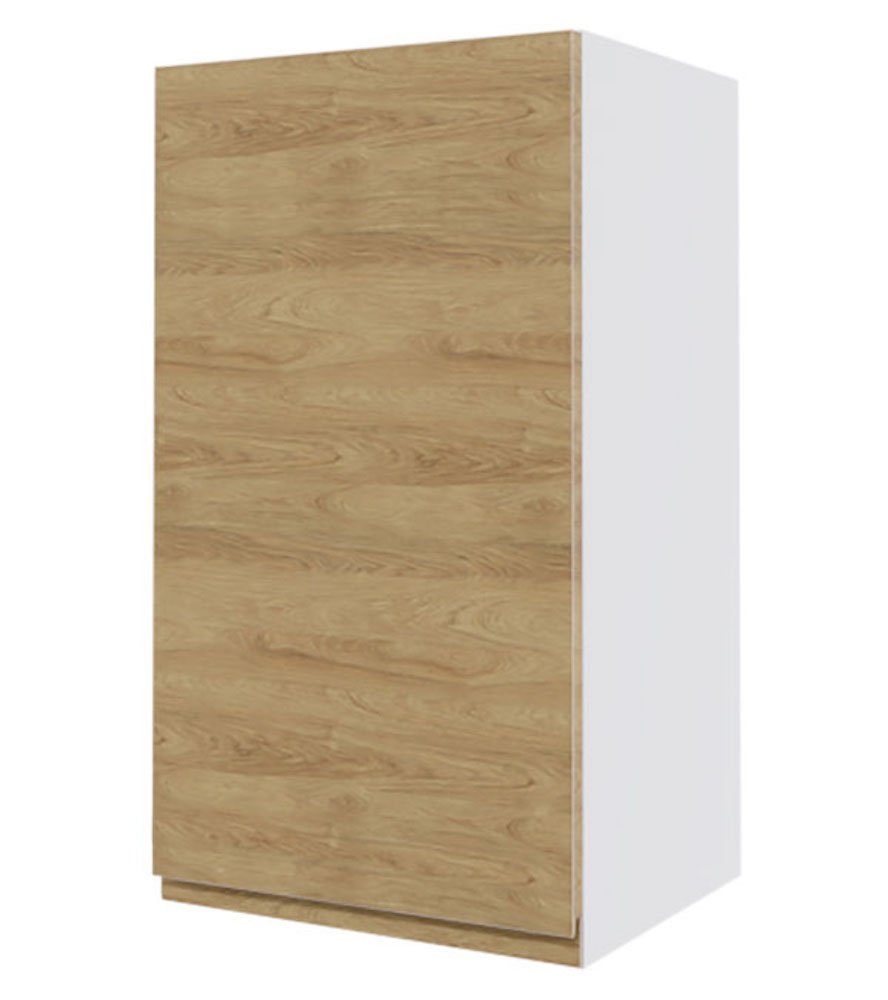 Feldmann-Wohnen Klapphängeschrank Arezzo 40cm Front-, Korpusfarbe und Ausführung wählbar grifflos 1-türig Hickory Natur