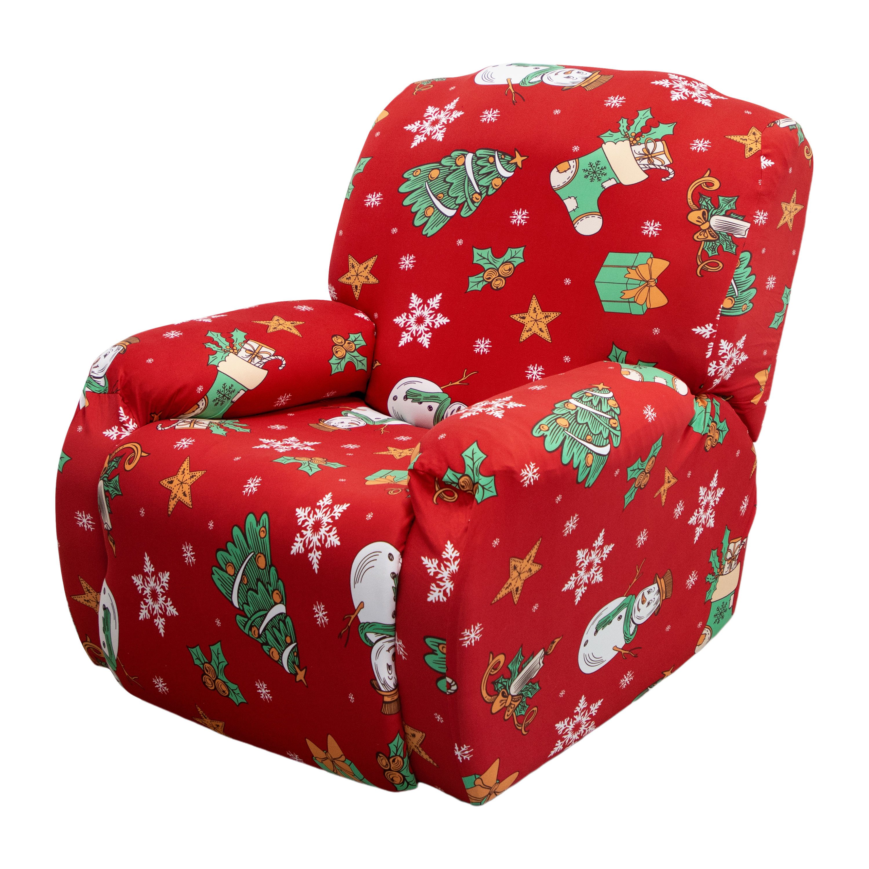 Qelus Sesselhusse Stretchhusse Relaxsessel Weihnachten Gedruckt Strecken Se günstig online kaufen