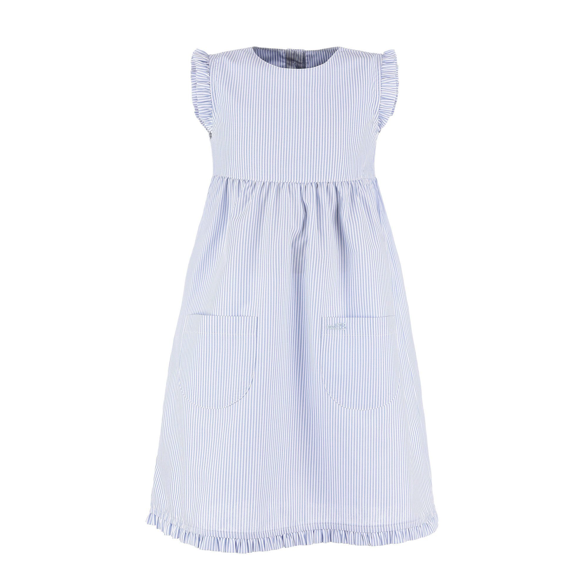 modAS Sommerkleid 10283 Kinder Kleid gestreift mit Rüschen - Mädchenkleid mit Streifen