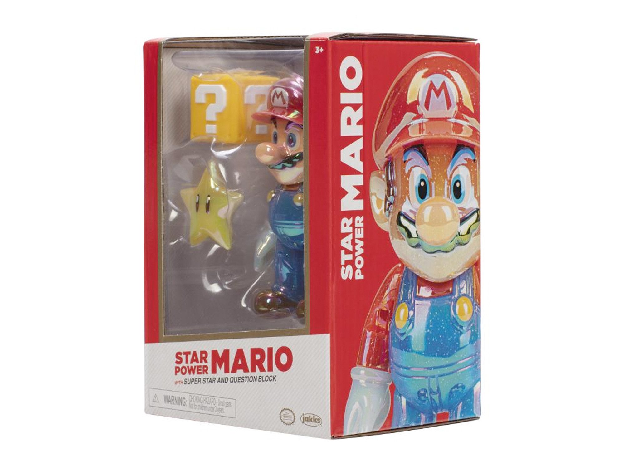 Nintendo Actionfigur Nintendo Super Mario Figur Mario w/ Star in Sammlerbox, 10 cm – Bild 3 von 5