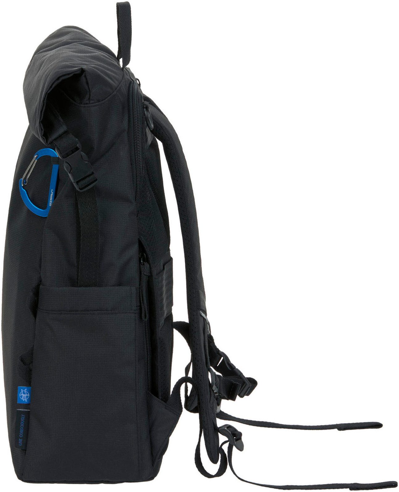 LÄSSIG Wickelrucksack Green Label, Outdoor Rolltop Backpack, black