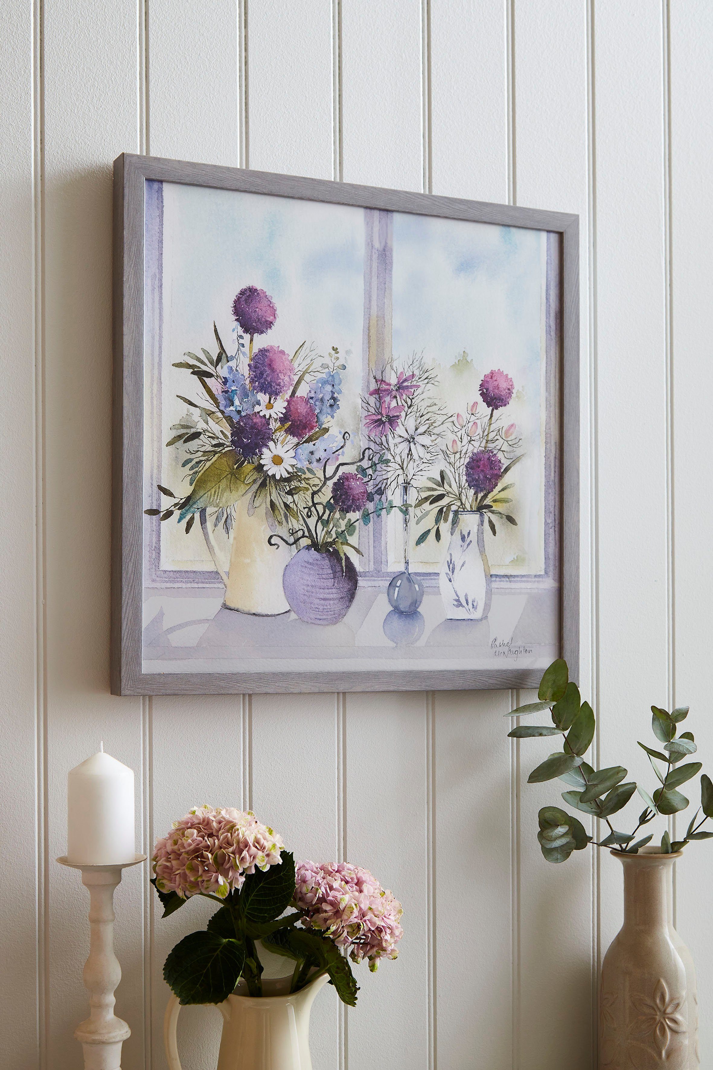 Blooms, St), Bild 50x50cm Allium (1 mit Rahmen ASHLEY LAURA Bilder
