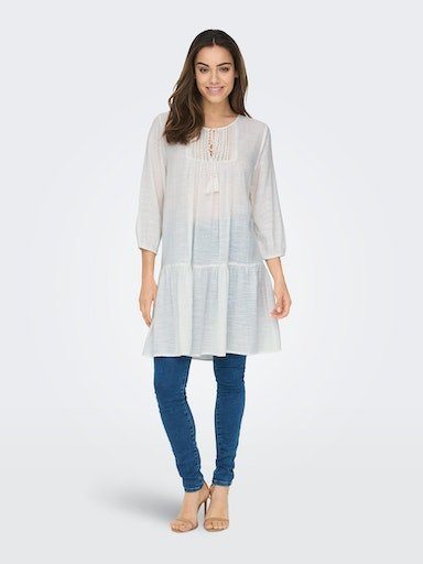 ONLY tunic dress ONLVINNIE LIFE 3/4 LACE TUNIC WVN NOOS can be worn as a mini dress or tunic blouse