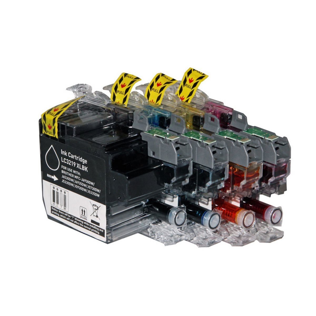 ABC Tintenpatrone (Kompatibles Set 4x Druckerpatrone für Brother LC-3219XL, FC-J5930DW MFC-J6530DW MFC-J6535DW MFC-J6730DW MFC-J6930DW MFC-J6935DW)