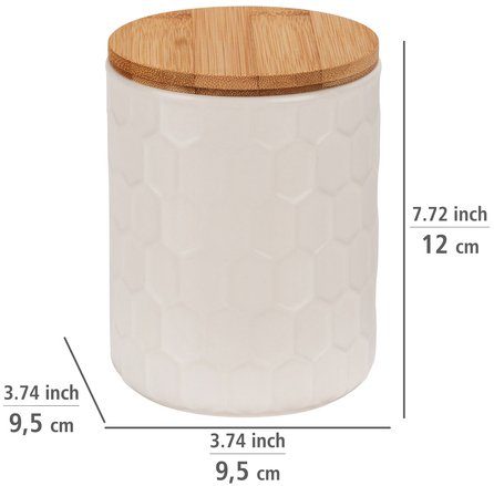 WENKO Vorratsdose Modell Maya, Keramik, (1-tlg), Frischhaltedose für Lebensmittel und Vorräte, luftdichter Deckel