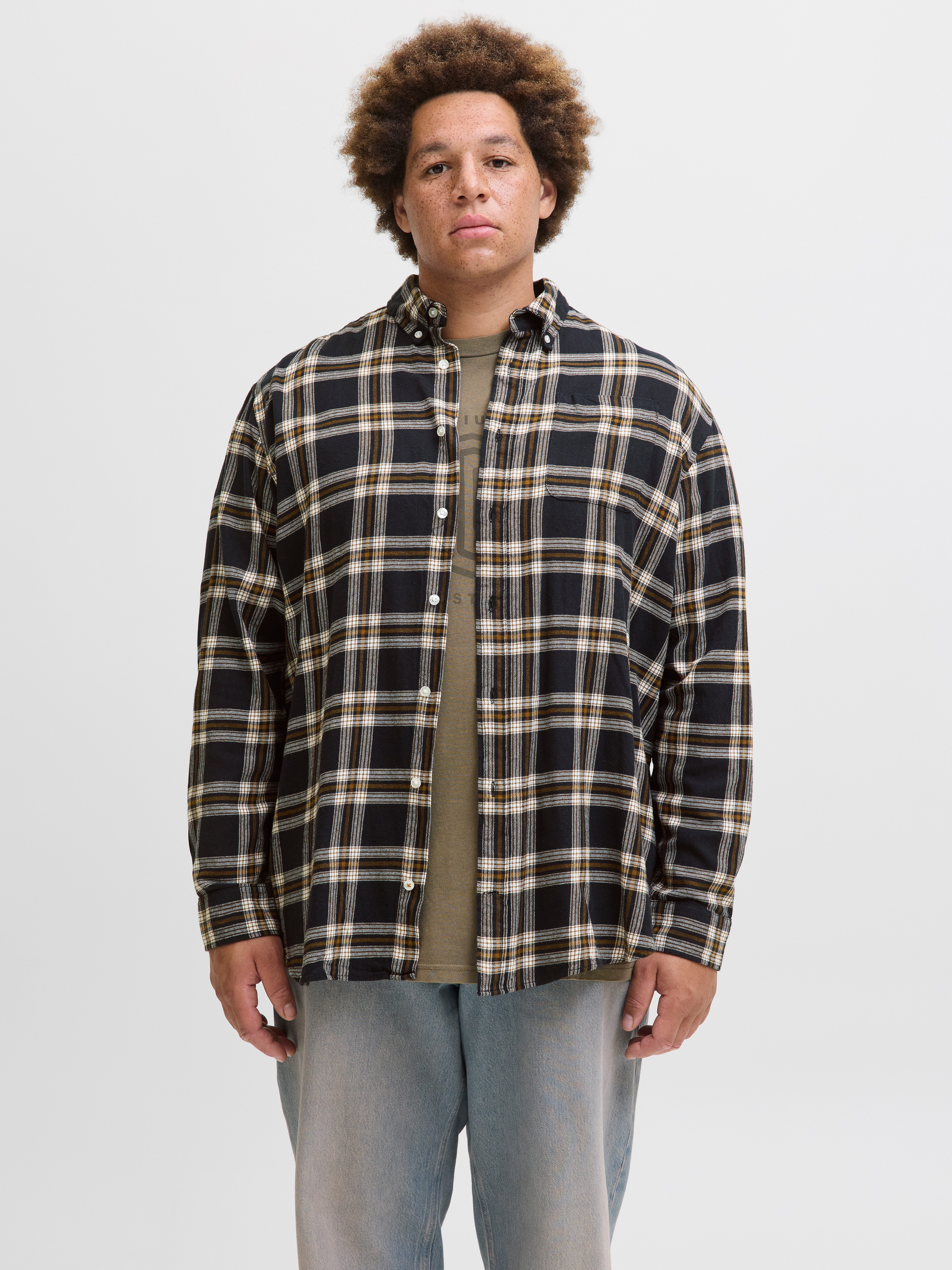 Langarmhemd JJECLASSIC FLANNEL CHECK SHIRT LS SN PLS