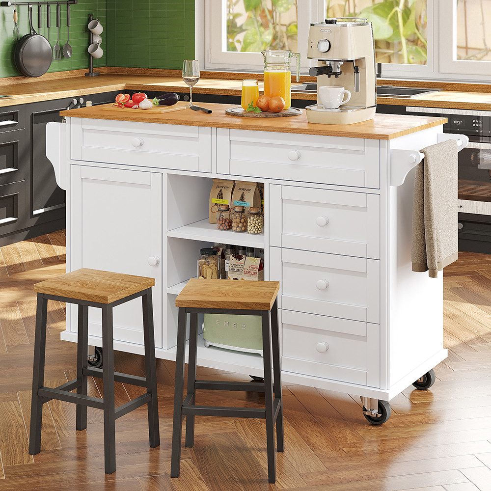 Sweiko Küchenwagen Sideboard Speisewagen mit Arbeitsplatte günstig online kaufen
