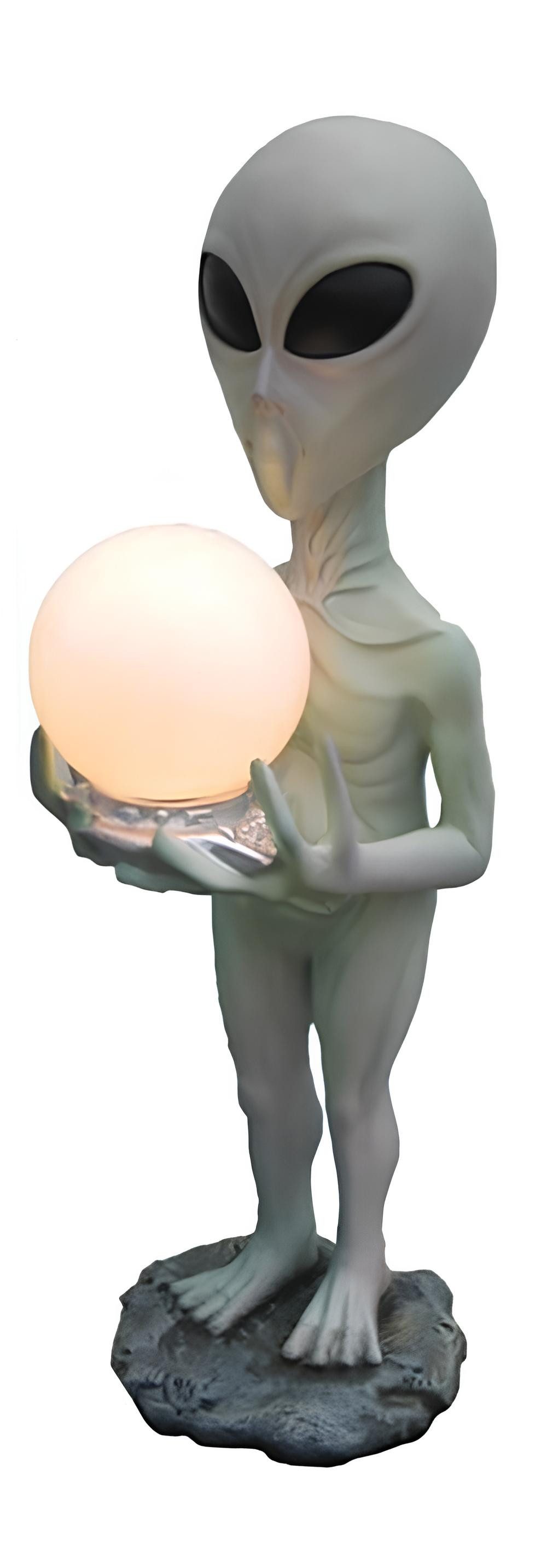 JVmoebel Stehlampe Ausgefallene Lampe mit handgefertigter Alien-Figur für Garten, Made in Europa