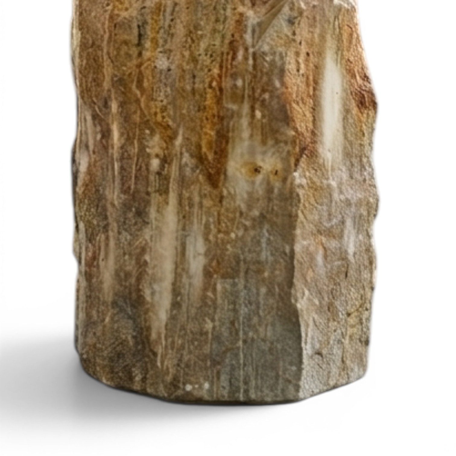 Kinaree Seifenspender Seifenspender versteinertes Holz natürlich rund Indonesien, Naturstein, versteinertes Holz, Rund, nachfüllbar, Naturprodukt