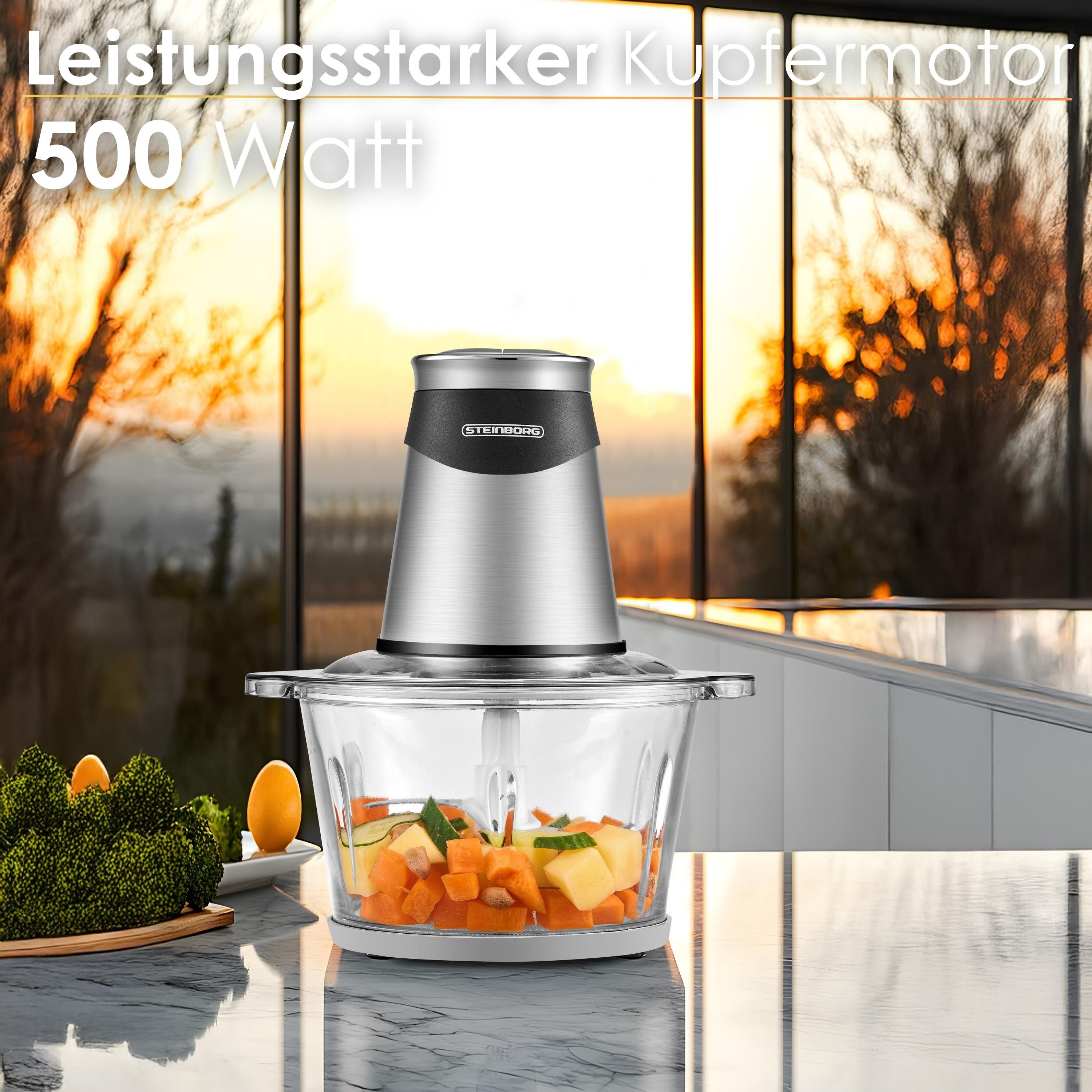 STEINBORG Standmixer SB-2640, 500 W, 1,8 Liter Fassungsvermögen, 4-Fach Edelstahlklingen