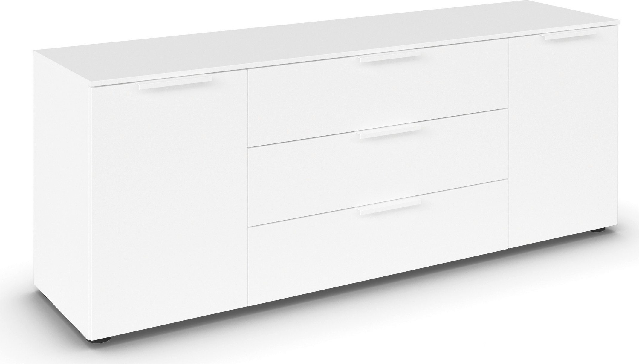 rauch Schubkastenkommode Kommode Türkommode Sideboard Kombikommode FLIPP (Breite 160 cm mit 2 Einlegeböden), 2-türig mit 3 Schubladen und Soft-Close-Funktion