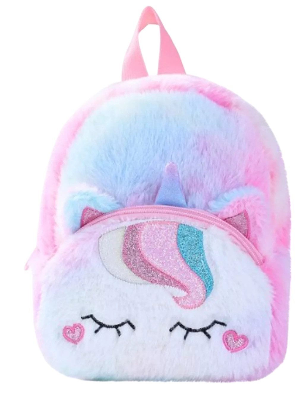 Wiztex Mini Bag Einhorn Rucksack - Buntes 3D Einhorn Modelliert Kindergartenrucksack (Einzelpackung, Wiztex Rucksack Kollektion, GeschenkSet, Plüschtier), Geprüft und Verpackt in Deutschland, Kinderfreizeitrucksack