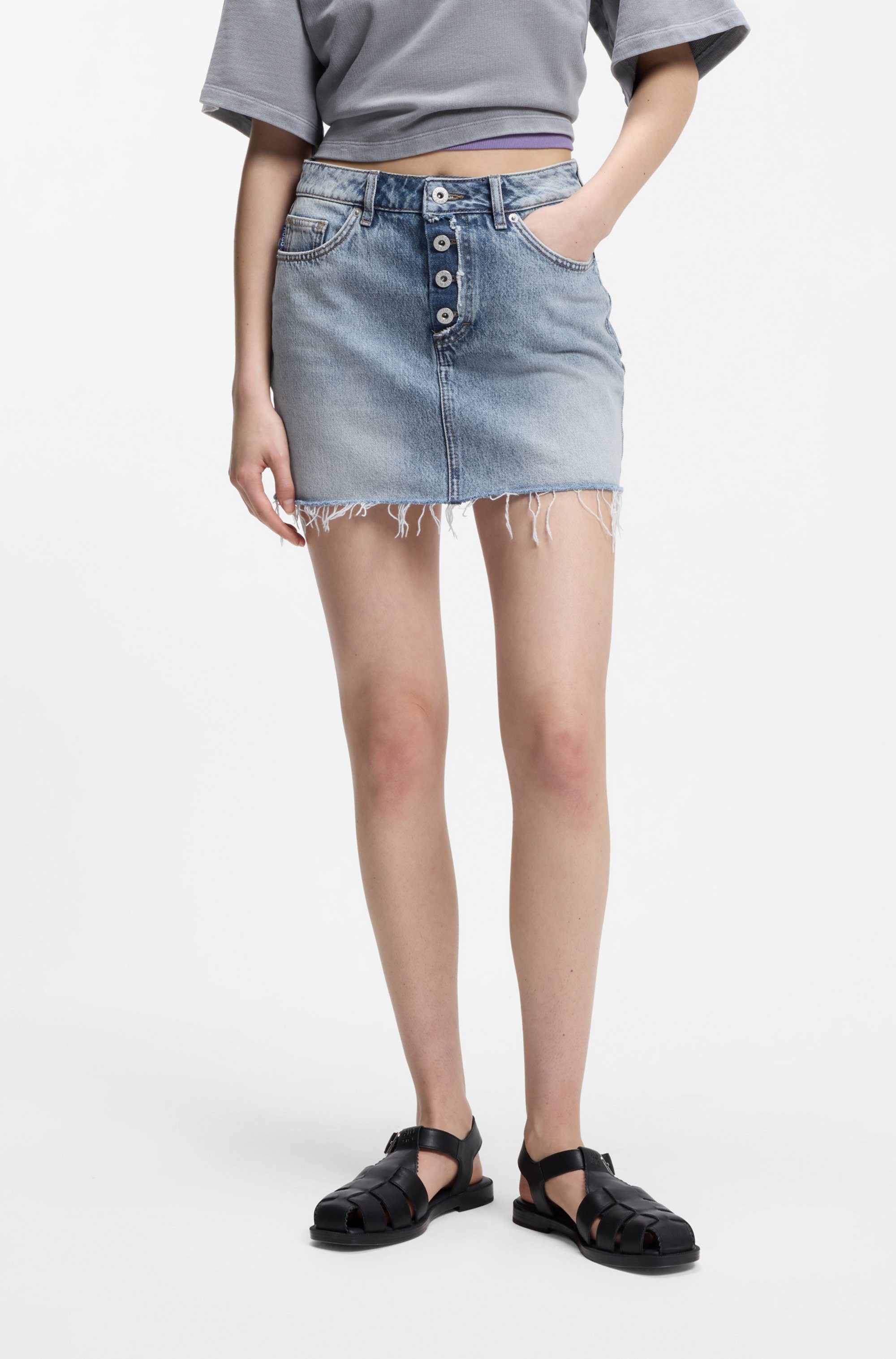 HUGO Jeansrock Galanie in Mini-Länge, Mid Rise