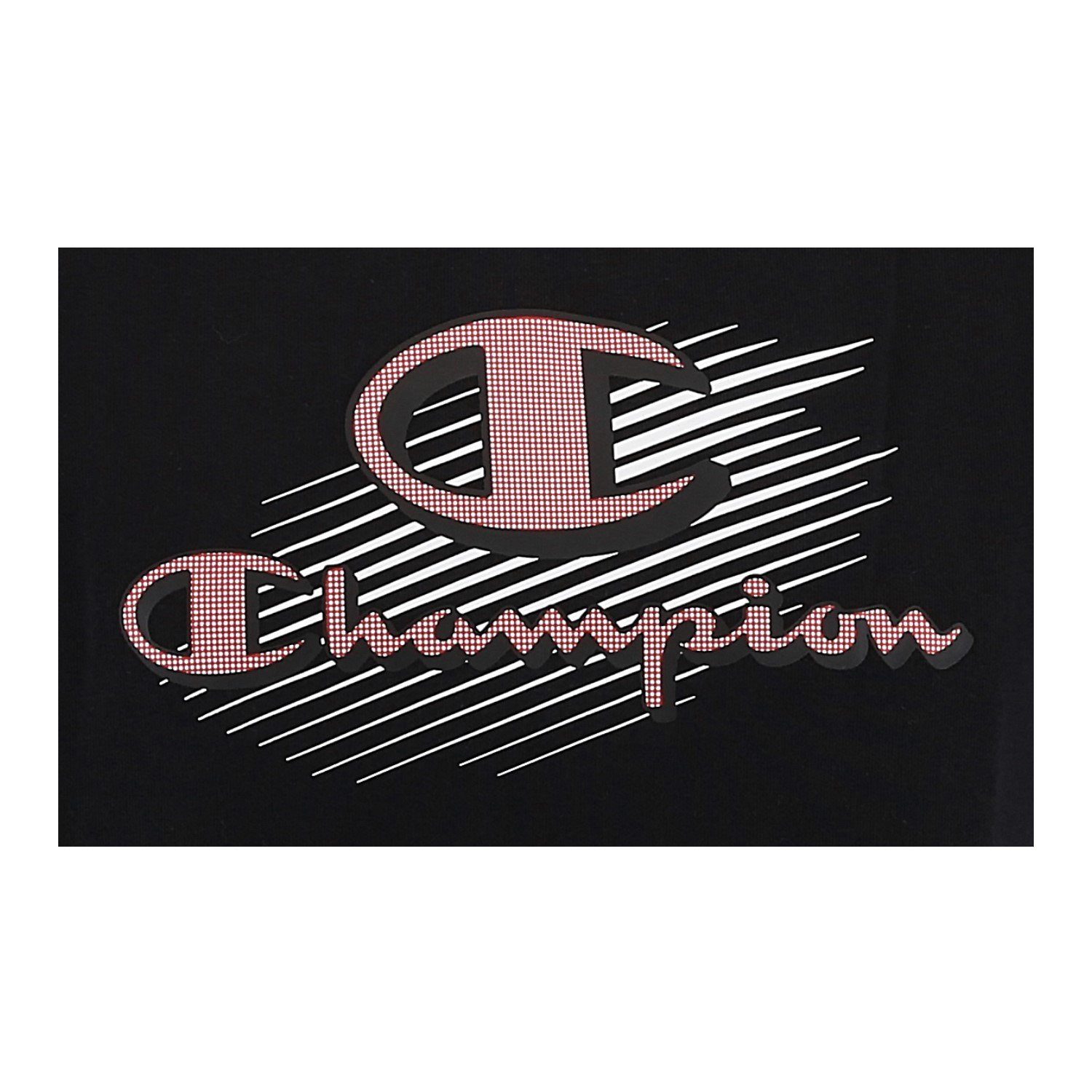 Champion Kapuzenpullover (Hoodie) Graphic Shop Logo schwarz Kinder – Bild 3 von 3