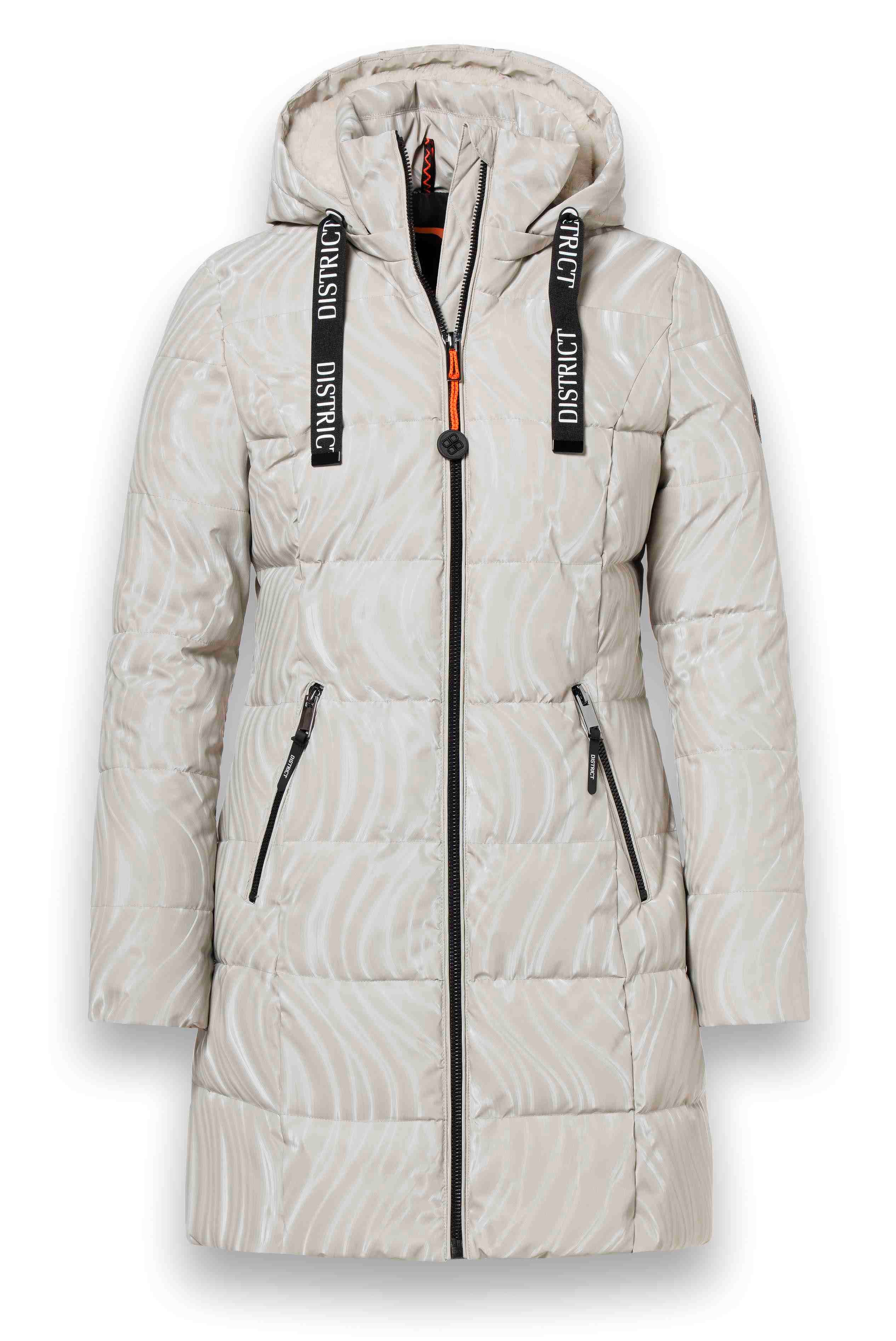 District Steppmantel Alberta (3D-Print, wasserabweisend) sandbeige Damen