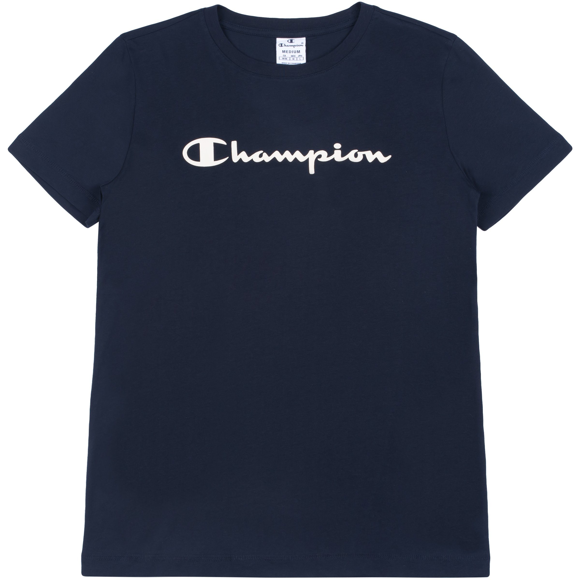 Champion T-Shirt Champion Damen T-Shirt Crewneck T-Shirt 113223 Adult blau (nny)