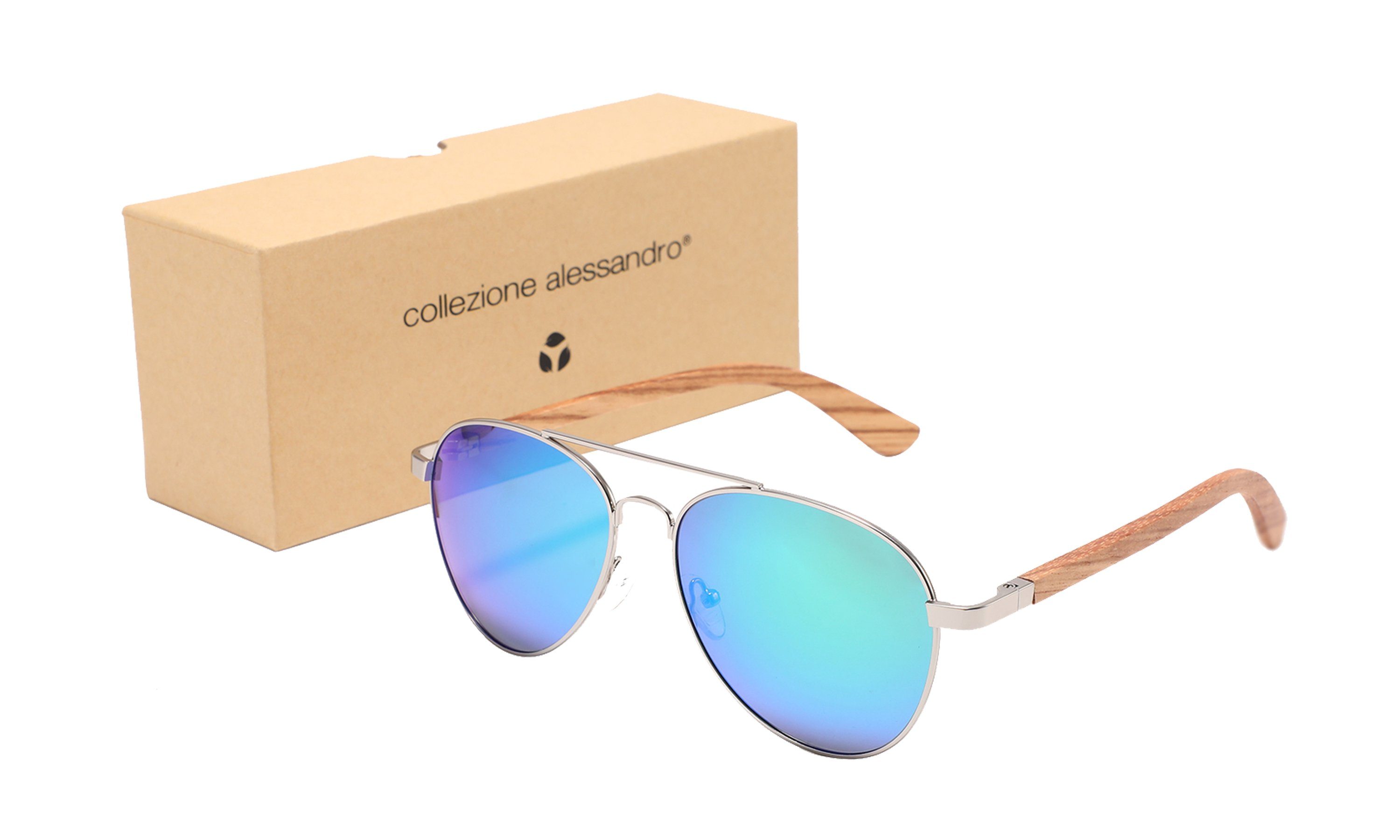 Linsen mit Sonnenbrille COLLEZIONE Mailand blau braunen ALESSANDRO