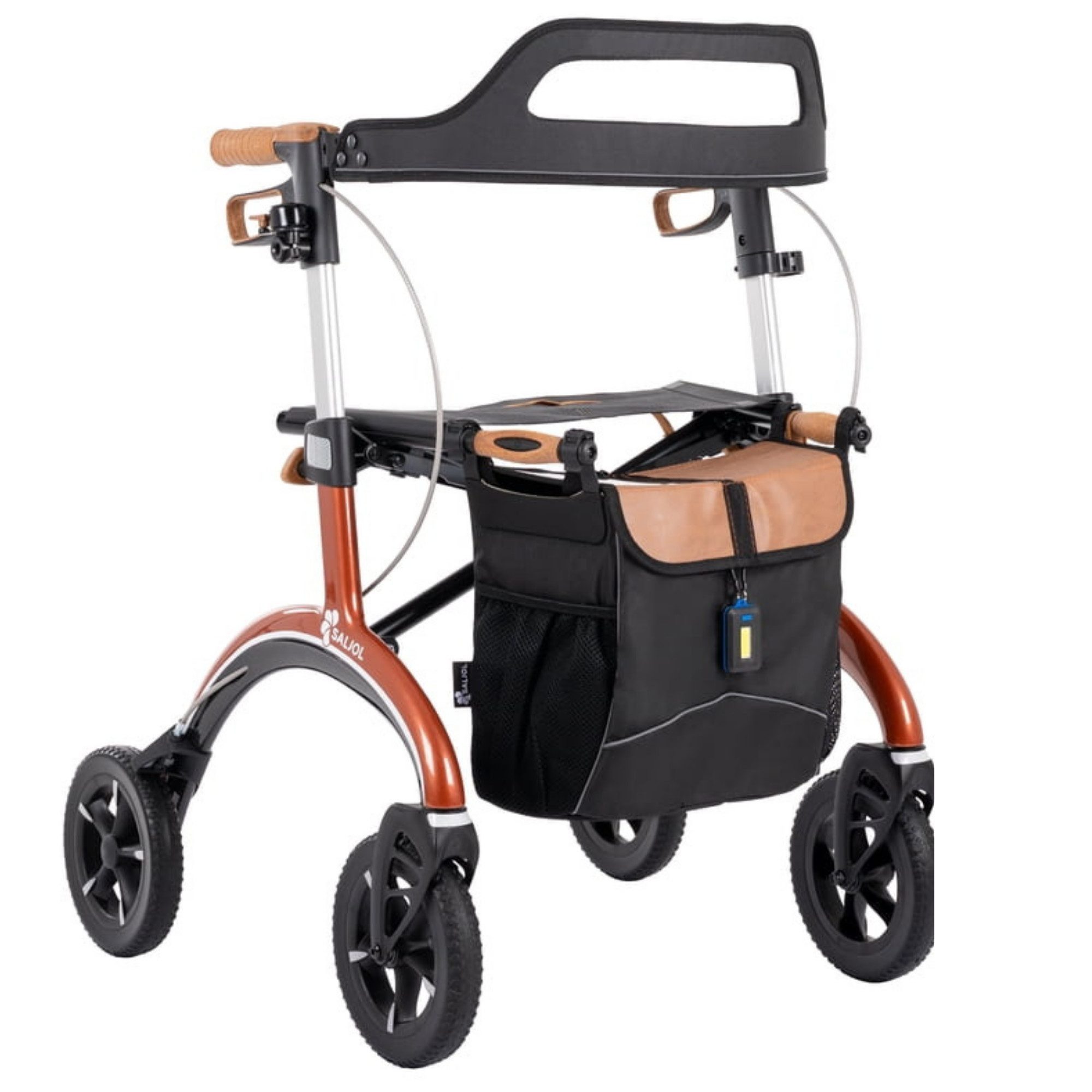 Saljol Rollator Saljol Carbon Rollator mit Vollausstattung, Premium Rollator nur 5,6 Kg