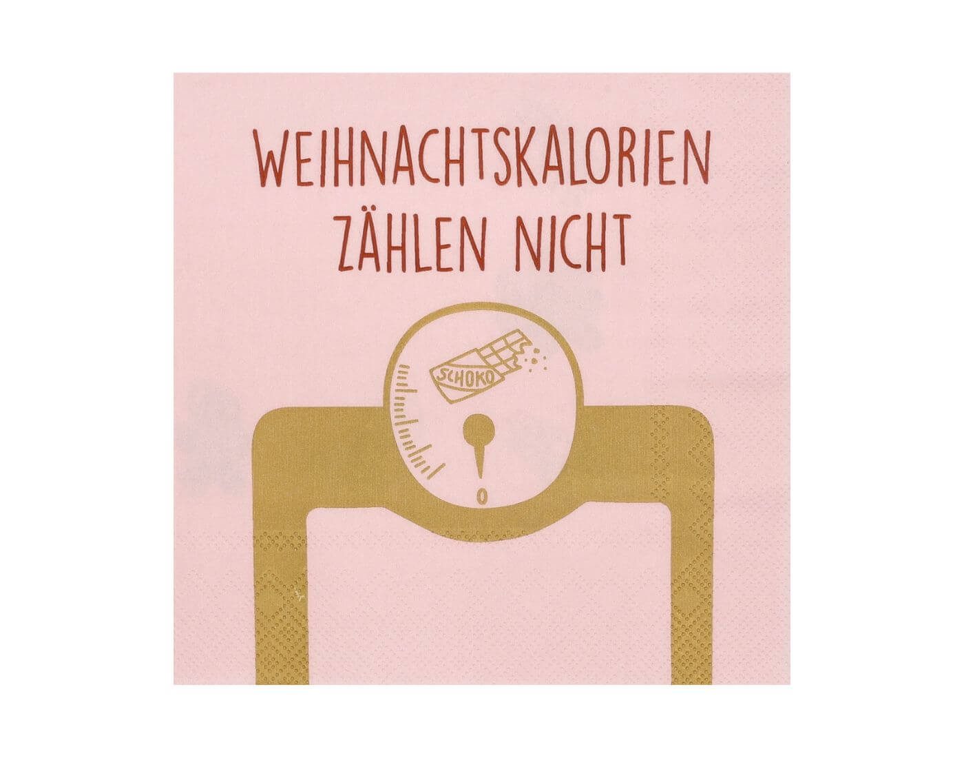 Räder Design Papierserviette Lunchservietten - Weihnachtskalorien zählen nicht
