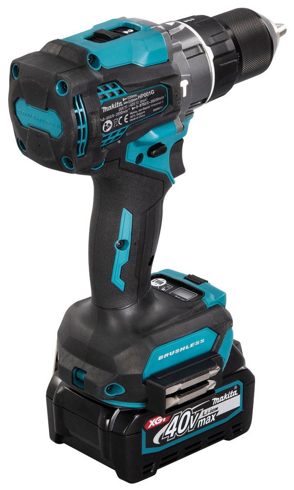 Thumbnail - Makita Akku-Schlagbohrschrauber HP001GD201, max. 2600 U/min, inkl. 2 Akkus und Schnellladegerät