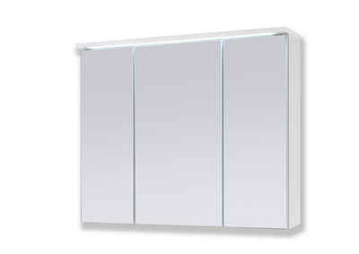 Aileenstore Spiegelschrank DUO Breite 80 cm, Schalter-/Steckdosenbox, LED-Beleuchtung