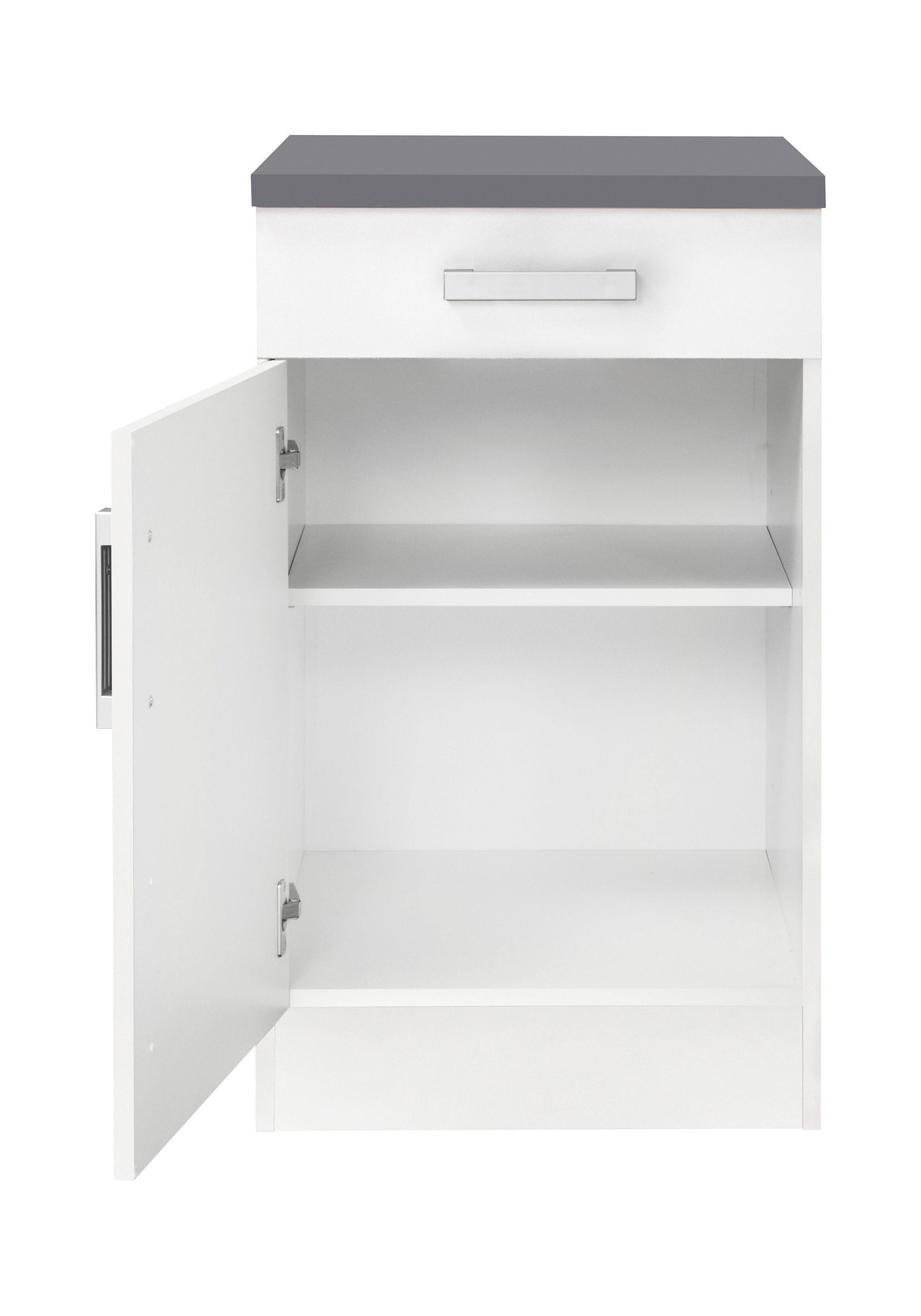 HELD MÖBEL Unterschrank Toronto, Breite 50 cm anthrazit/weiss | Unterschränke