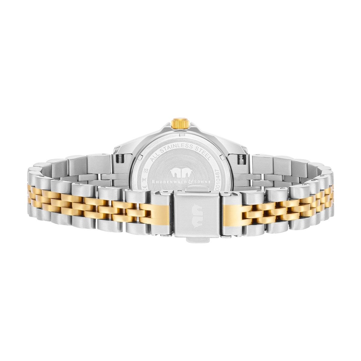 Rhodenwald & Söhne Quarzuhr Cassina silber/gelbgold, Armband aus Edelstahl – Bild 4 von 5