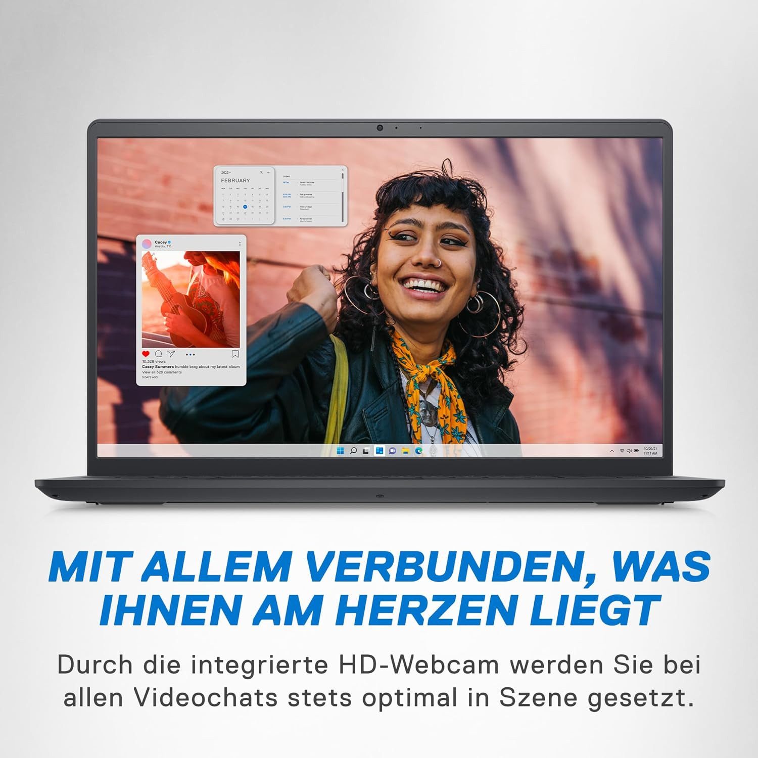 Dell Inspiron 15 3530 Laptop – Core i3, 8GB RAM, 256GB SSD Notebook (39,62 cm/15.6 Zoll, Intel Core i3 1305U, Intel UHD Graphics, 8 GB, 256 GB SSD, 120 Hz Display, Fingerabdrucksensor, SD Kartenleser Cardreader)