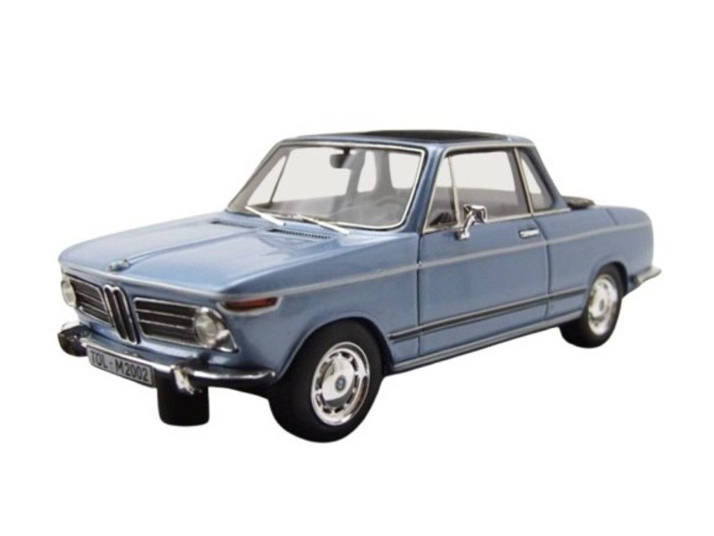 Schuco Modellauto BMW 2002 Baur Cabrio blau metallic, Maßstab 1:43