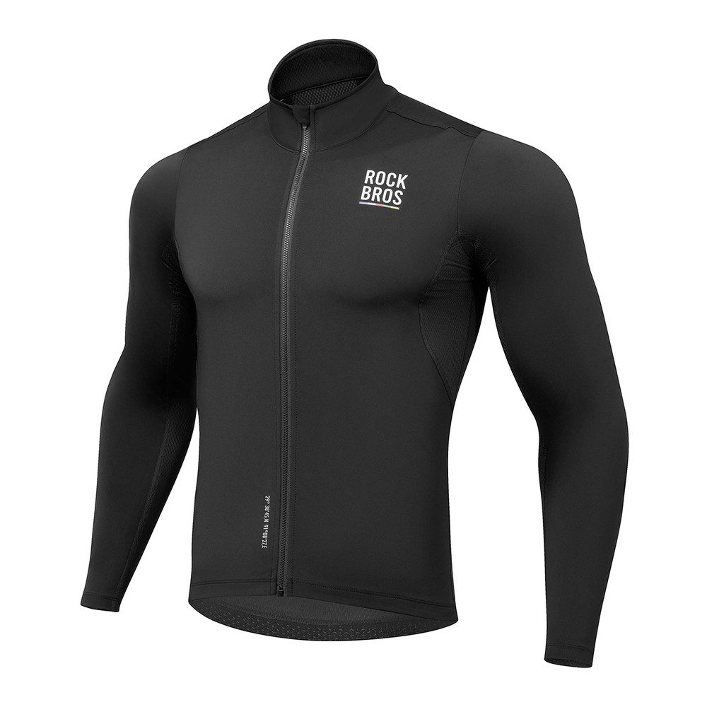 ROCKBROS Radtrikot Radtrikot Fahrradtrikot (Spar-Set, 1-tlg) winddicht, isoliert, atmungsaktiv, Rückentaschen