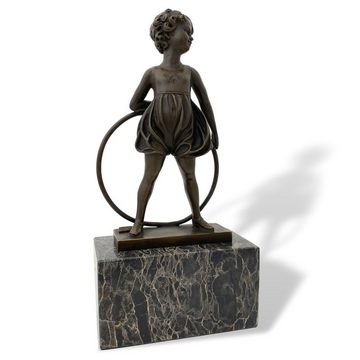 Aubaho Skulptur Bronze nach Ferdinand Preiss Mädchen Turnerin Skulptur Figur Art Deko