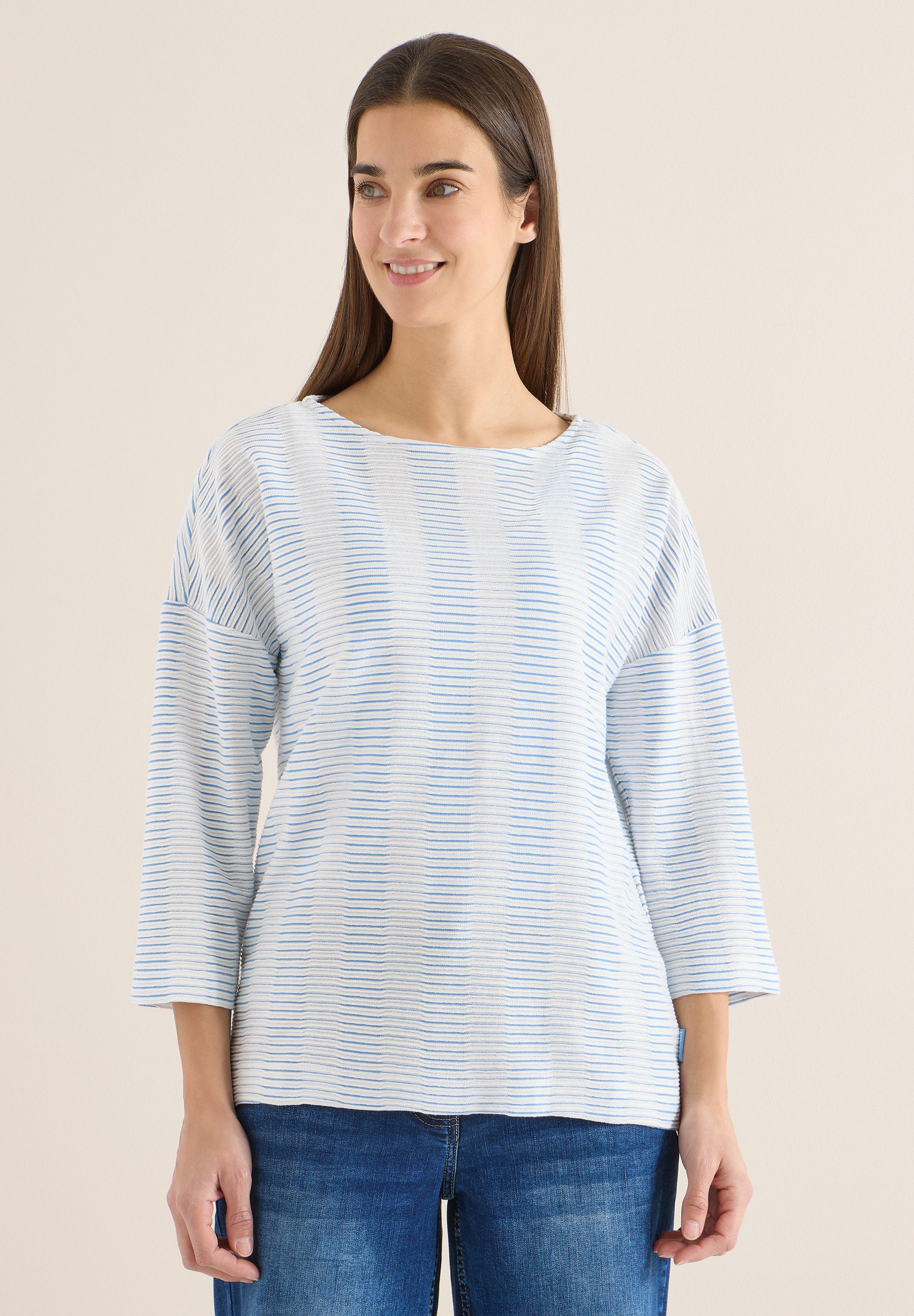 CECIL Langarmshirt mit U-Boot-Ausschnitt