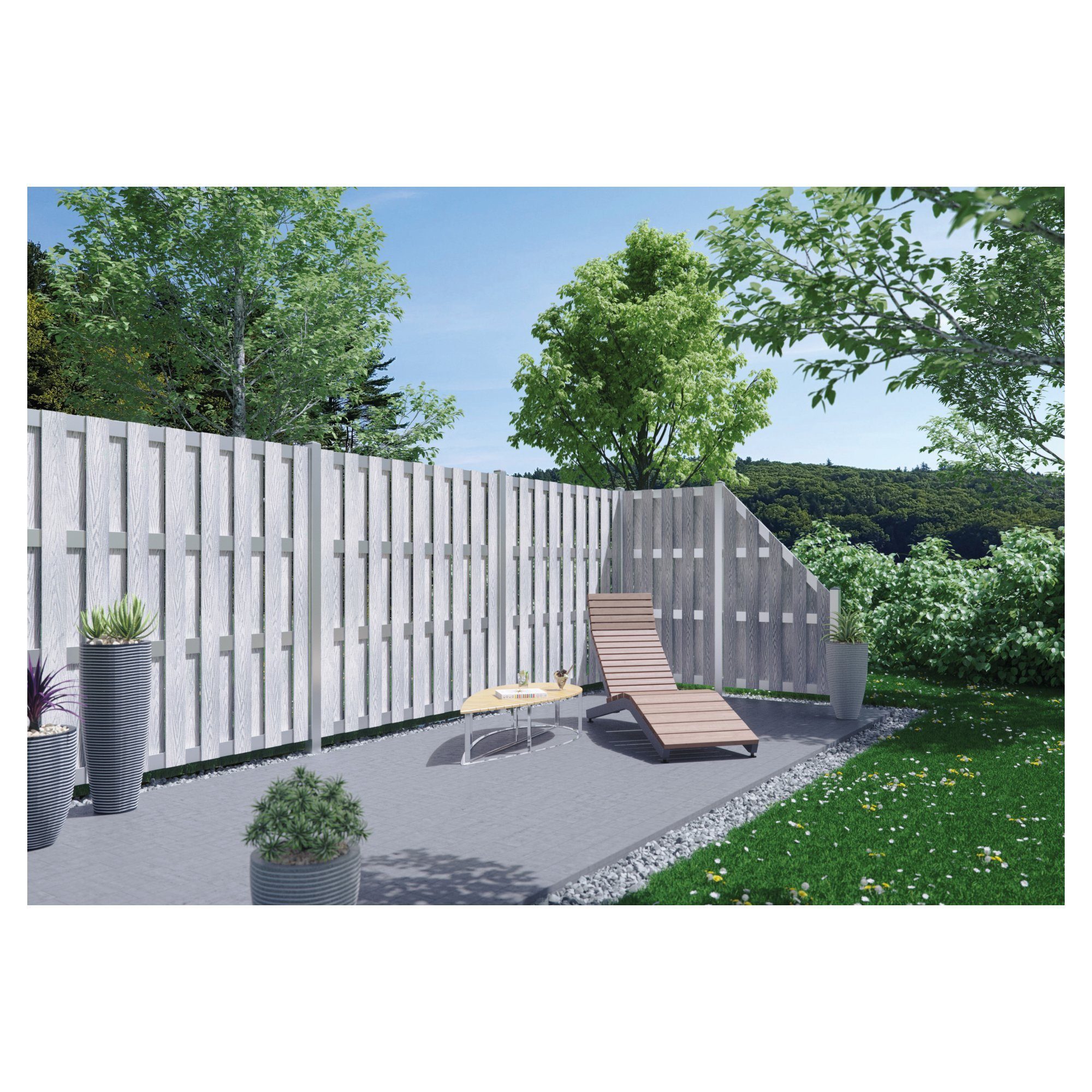 Tetzner & Jentzsch Gartenzaun DALIAN-Serie silbergrau günstig online kaufen